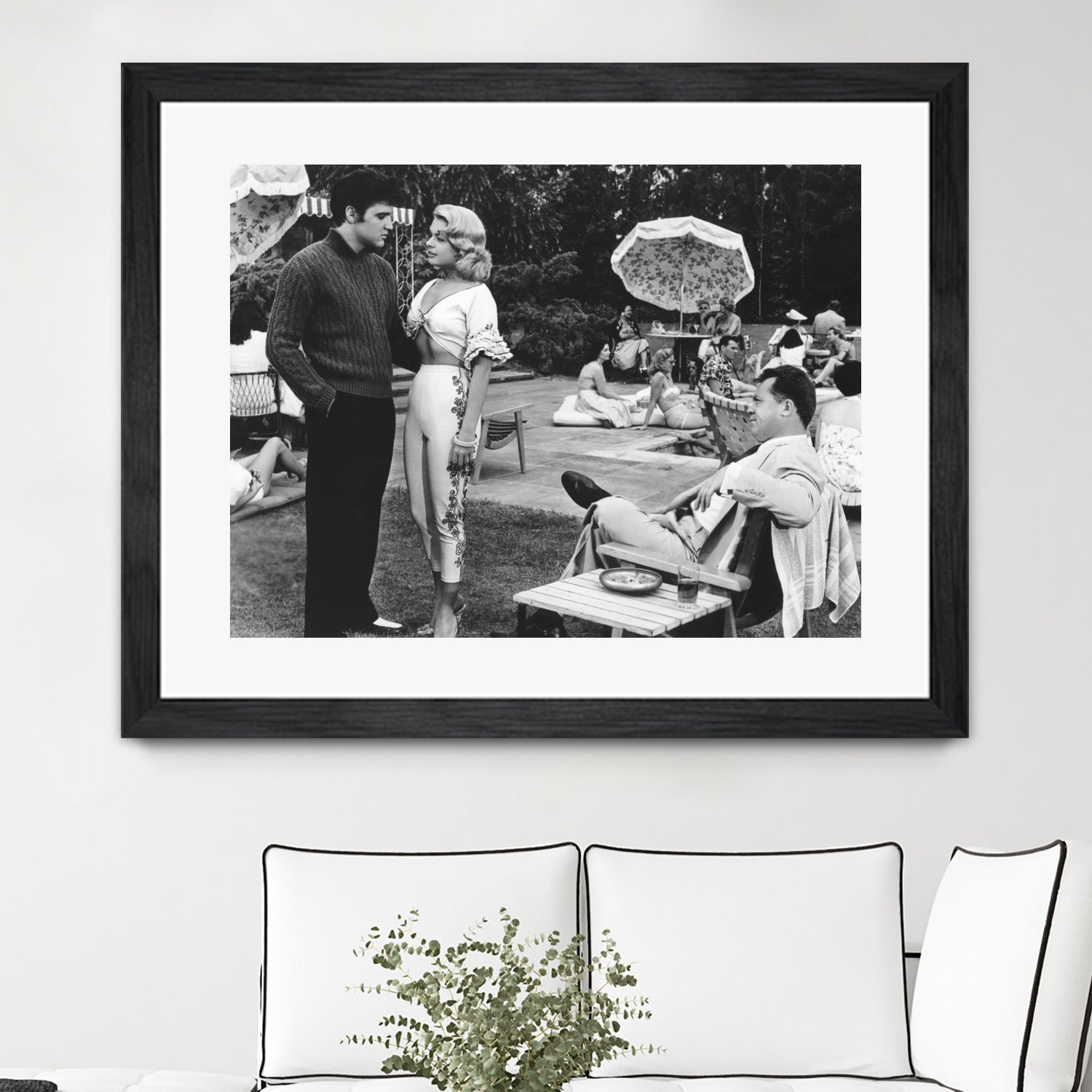 Elvis Presley, Jennifer Holden And Mickey Shaughnessy by Bridgeman on GIANT ART - black and white photography