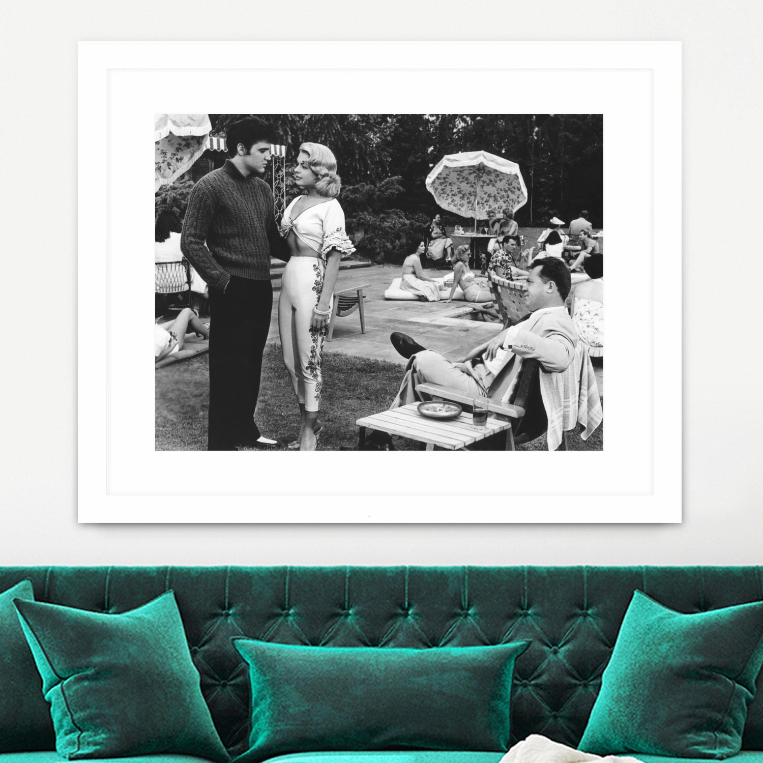 Elvis Presley, Jennifer Holden And Mickey Shaughnessy by Bridgeman on GIANT ART - black and white photography