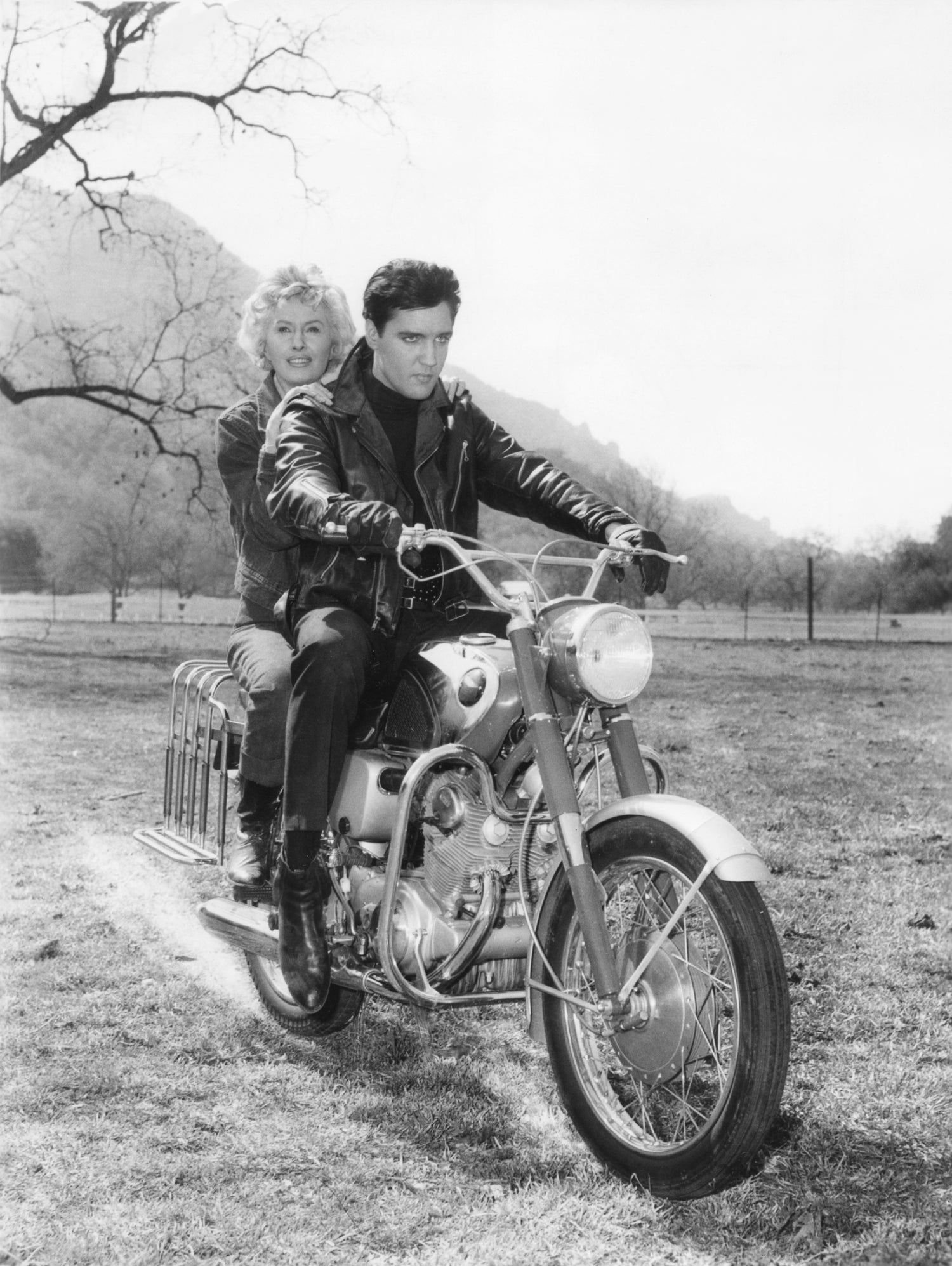 Barbara Stanwyck And Elvis Presley by Bridgeman Images on GIANT ART - black and white photography
