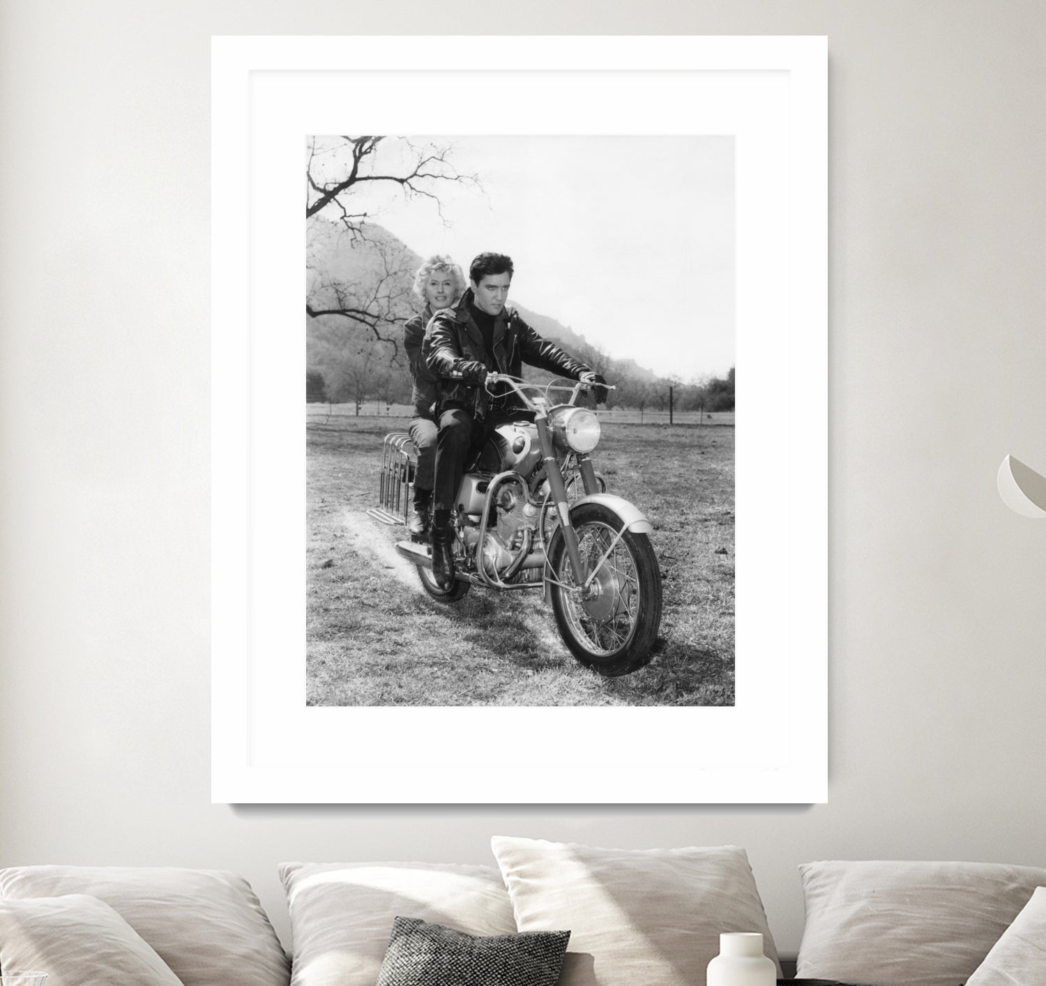 Barbara Stanwyck And Elvis Presley by Bridgeman Images on GIANT ART - black and white photography