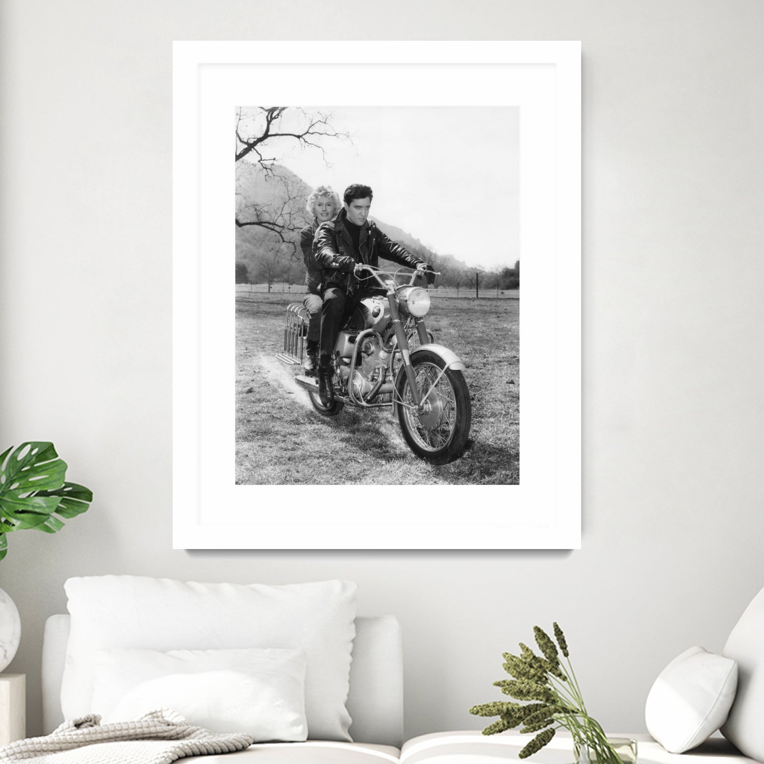 Barbara Stanwyck And Elvis Presley by Bridgeman Images on GIANT ART - black and white photography