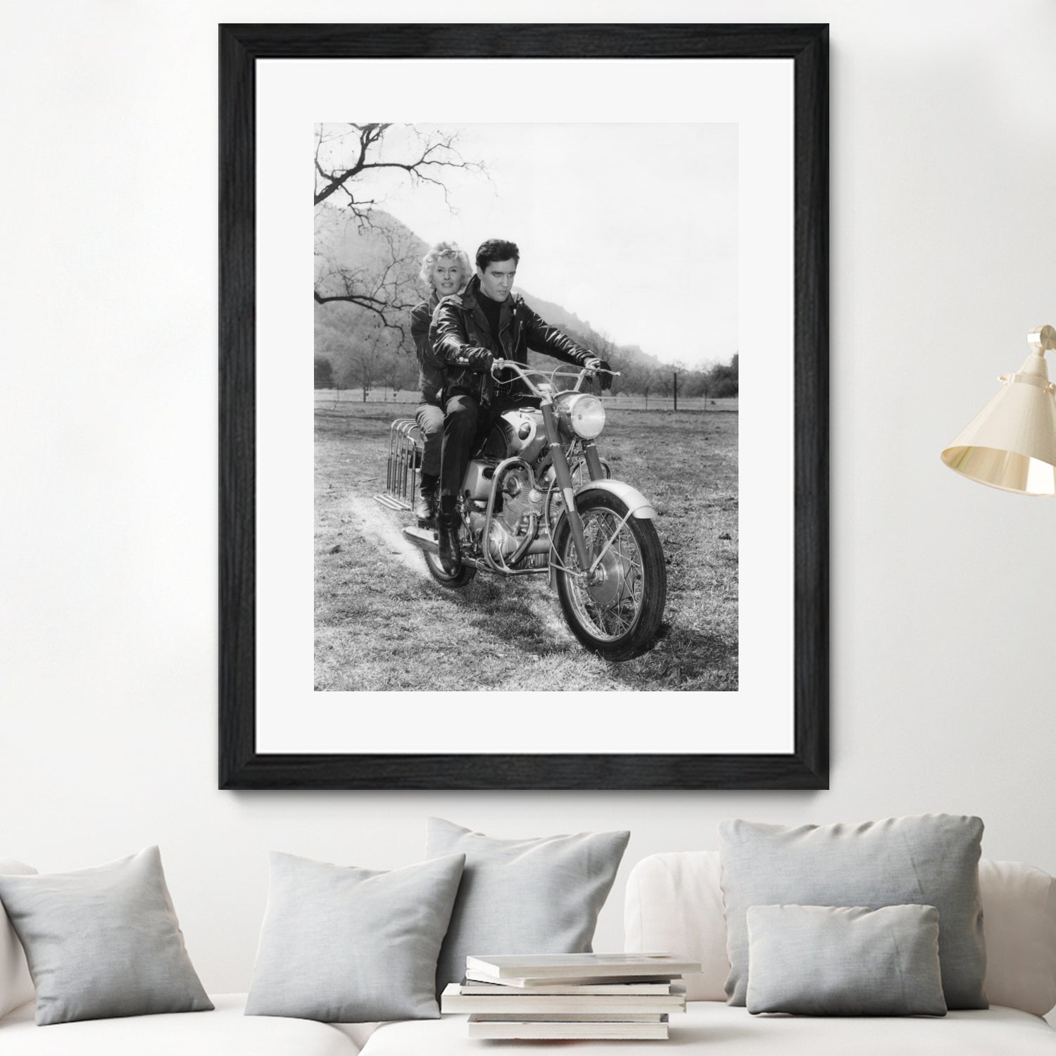 Barbara Stanwyck And Elvis Presley by Bridgeman Images on GIANT ART - black and white photography