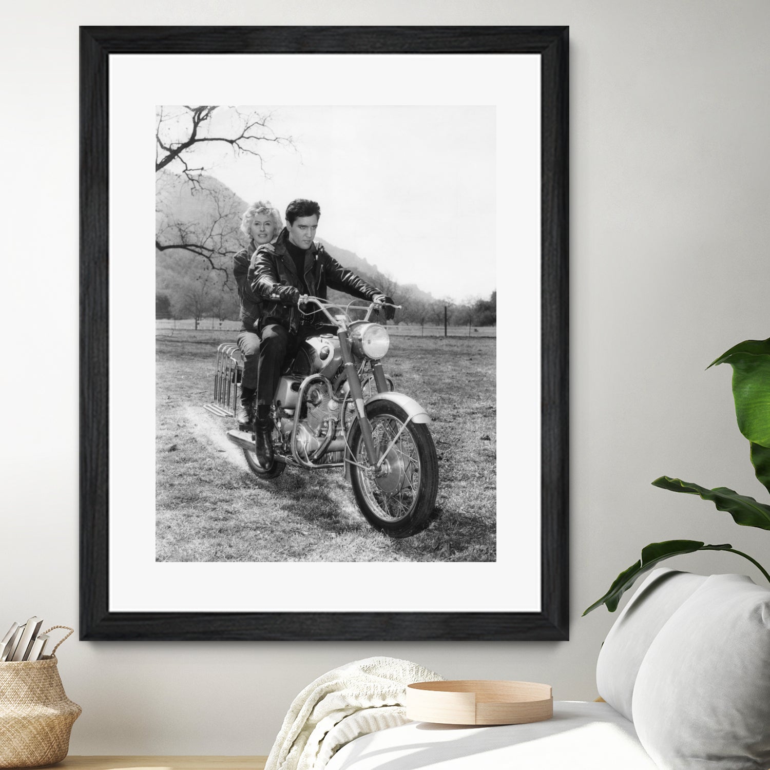 Barbara Stanwyck And Elvis Presley by Bridgeman Images on GIANT ART - black and white photography