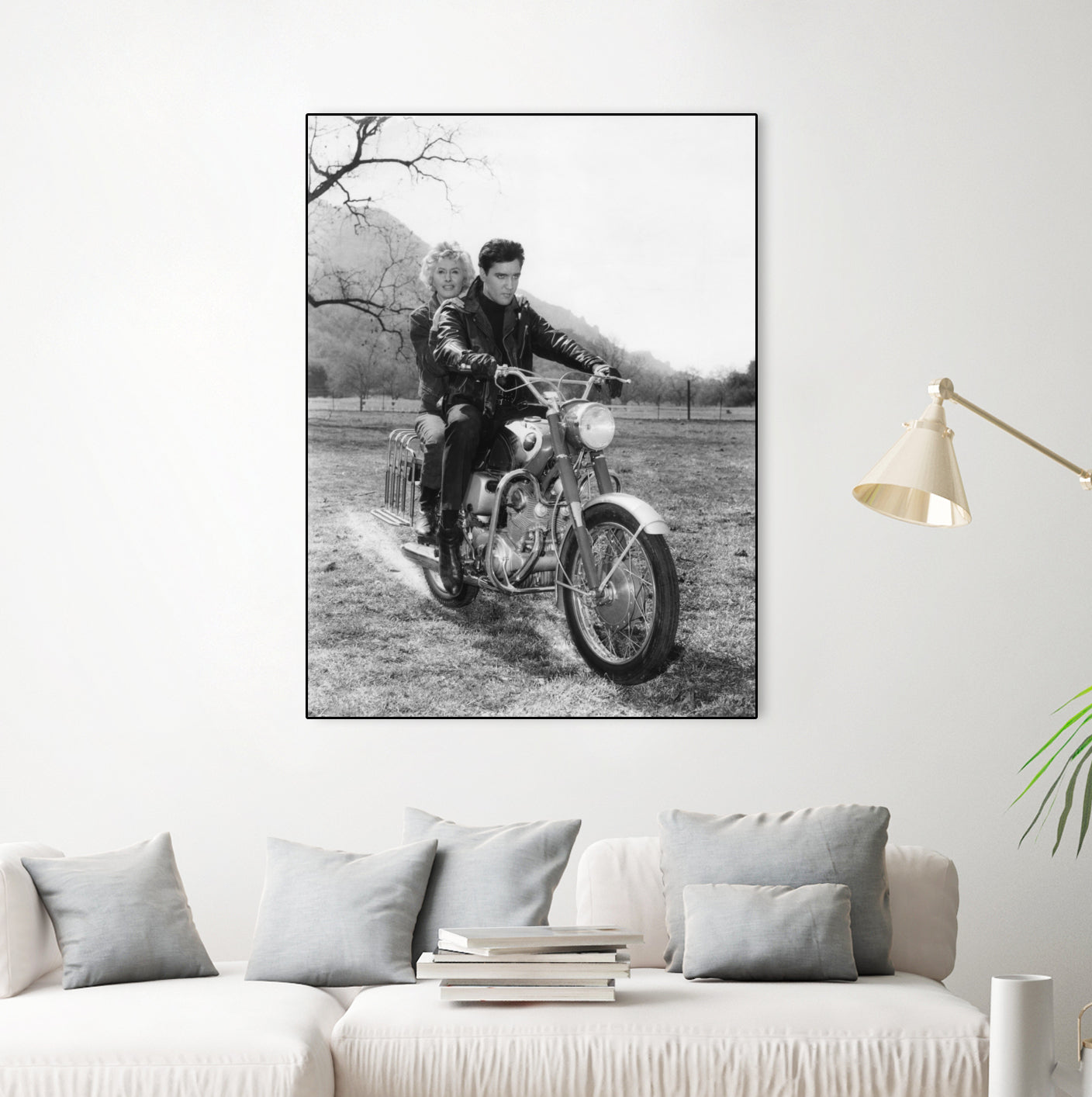 Barbara Stanwyck And Elvis Presley by Bridgeman Images on GIANT ART - black and white photography