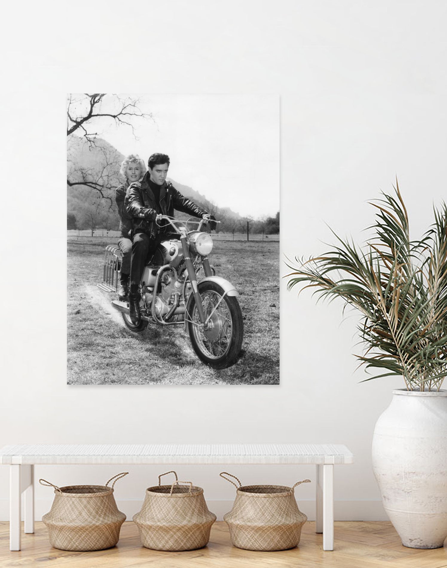 Barbara Stanwyck And Elvis Presley by Bridgeman Images on GIANT ART - black and white photography