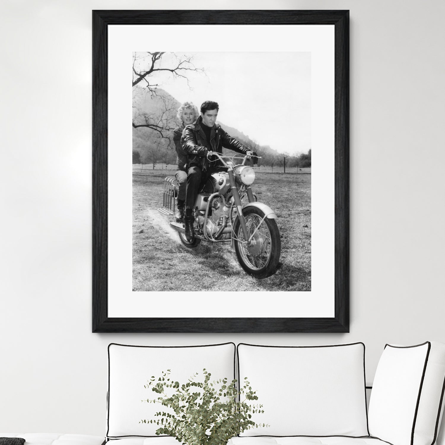 Barbara Stanwyck And Elvis Presley by Bridgeman Images on GIANT ART - black and white photography