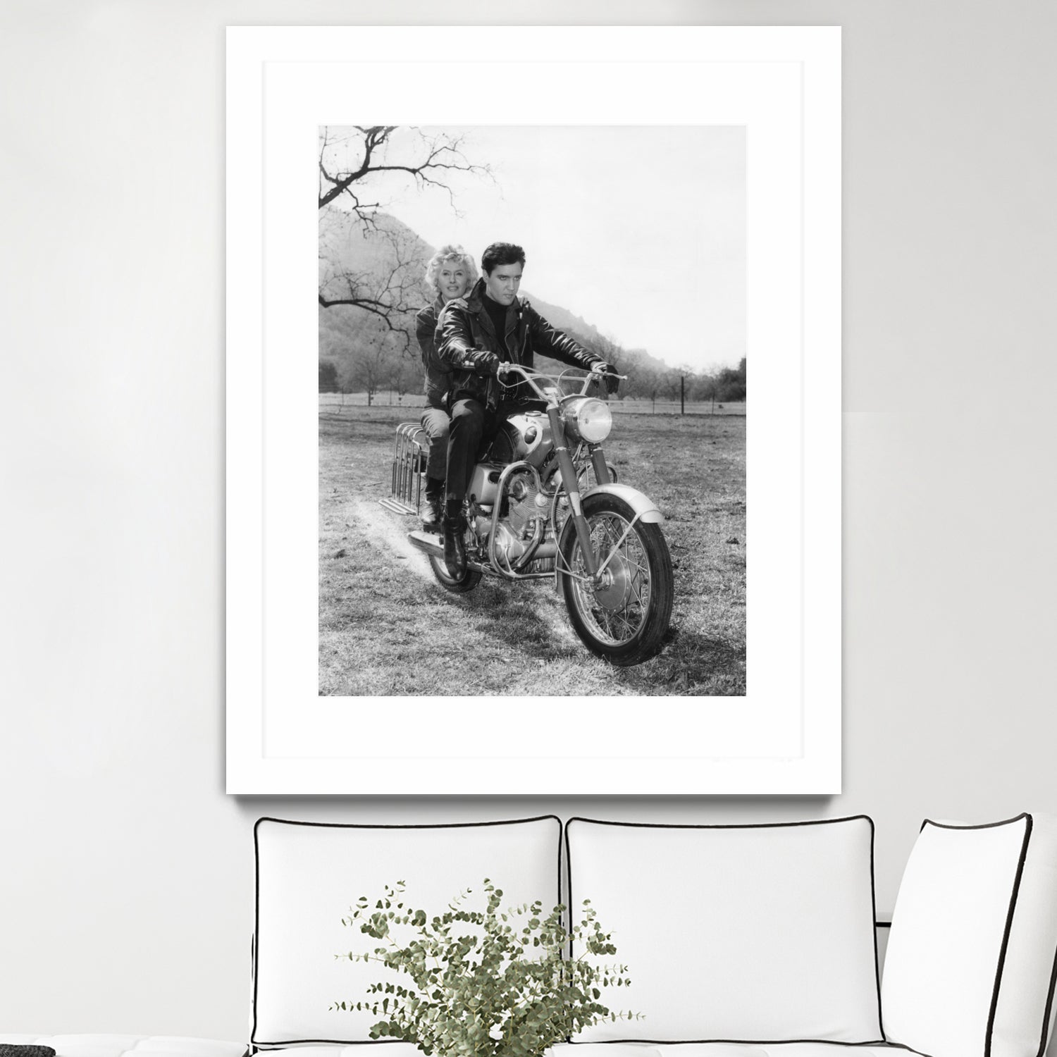 Barbara Stanwyck And Elvis Presley by Bridgeman Images on GIANT ART - black and white photography