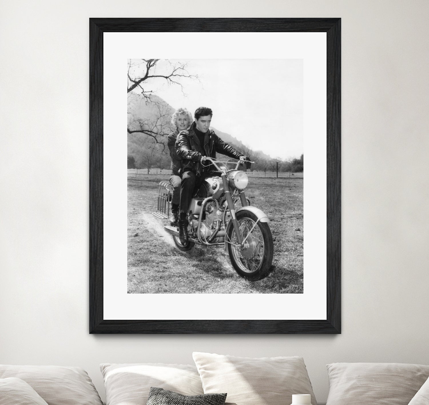 Barbara Stanwyck And Elvis Presley by Bridgeman Images on GIANT ART - black and white photography