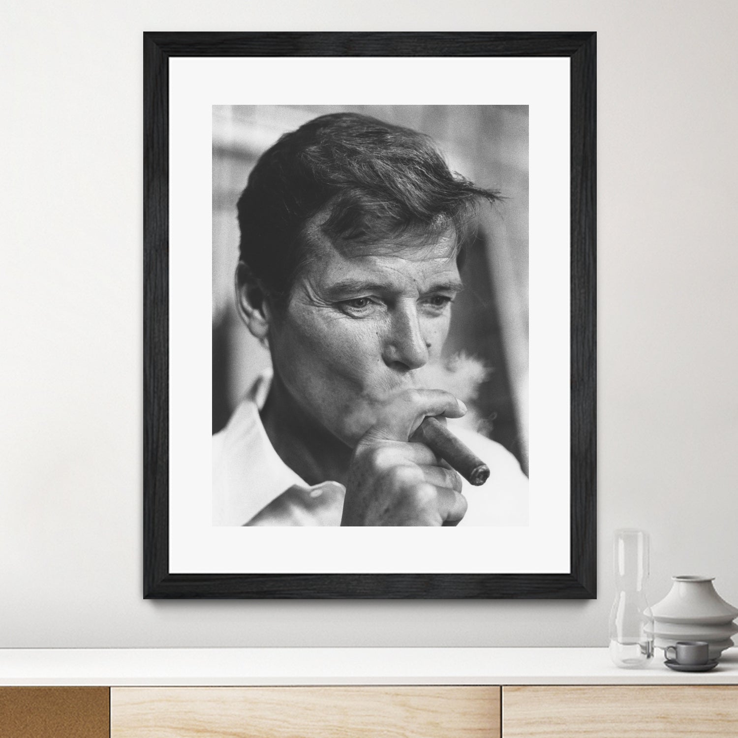 Roger Moore by © Classic Picture Library / Bridgeman Images on GIANT ART - black and white photography