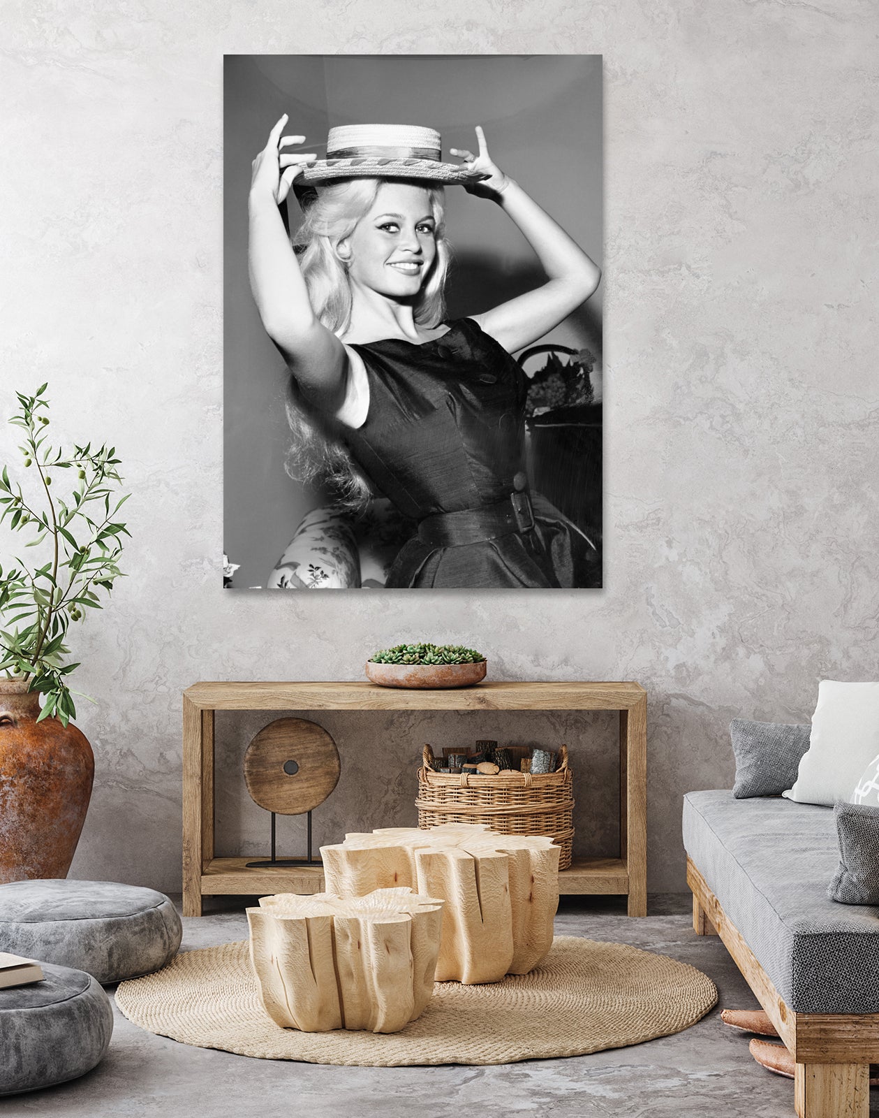 Brigitte Bardot, c.1950-60 by August Di Giovanni, Bridgeman Images on GIANT ART - black and white photography