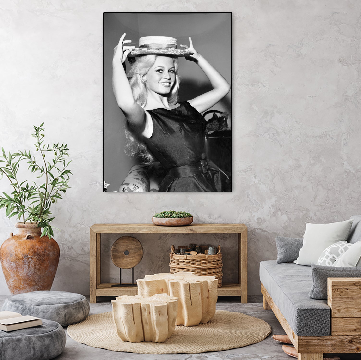 Brigitte Bardot, c.1950-60 by August Di Giovanni, Bridgeman Images on GIANT ART - black and white photography