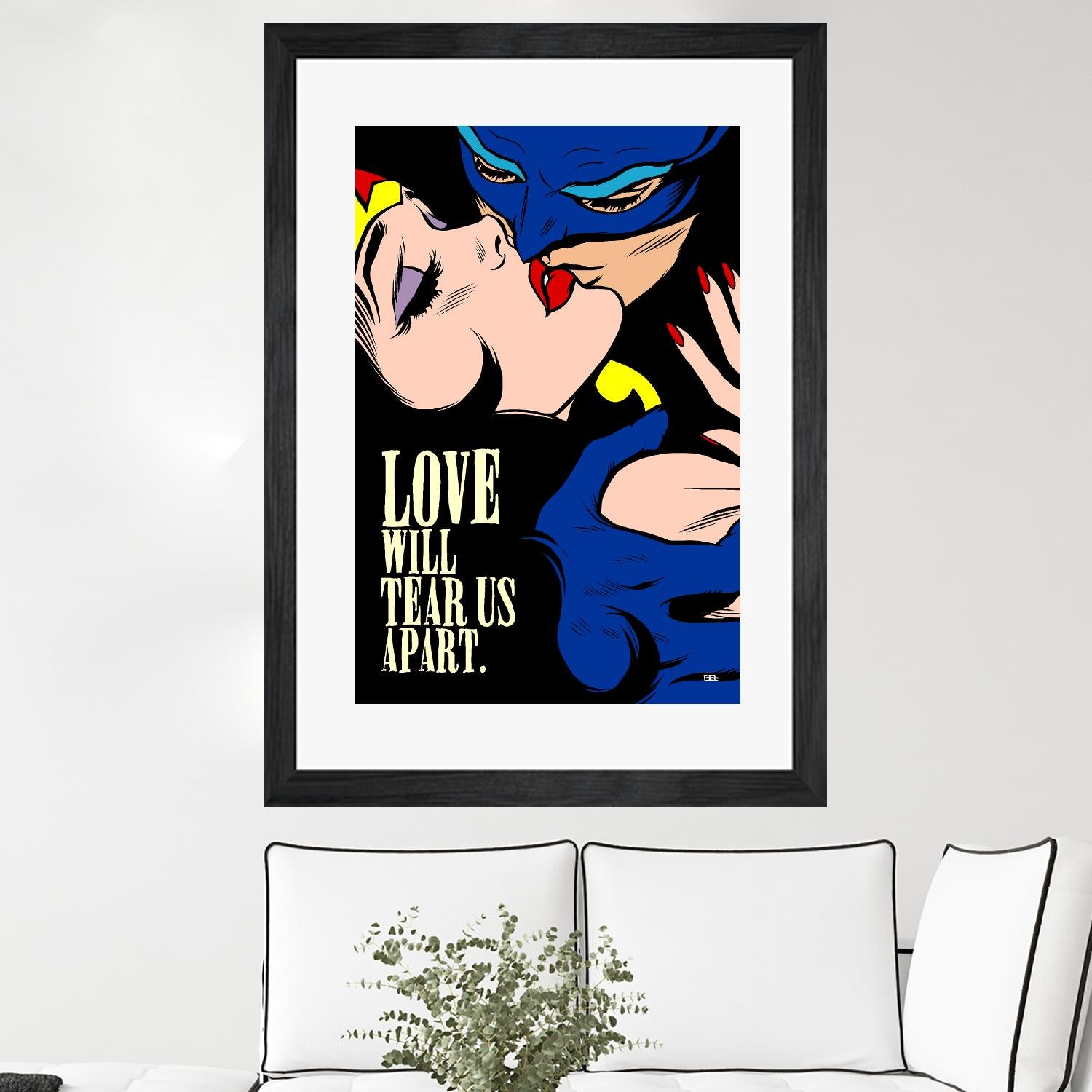 Love Vigilantes by Butcher Billy on GIANT ART - red digital batman kissing