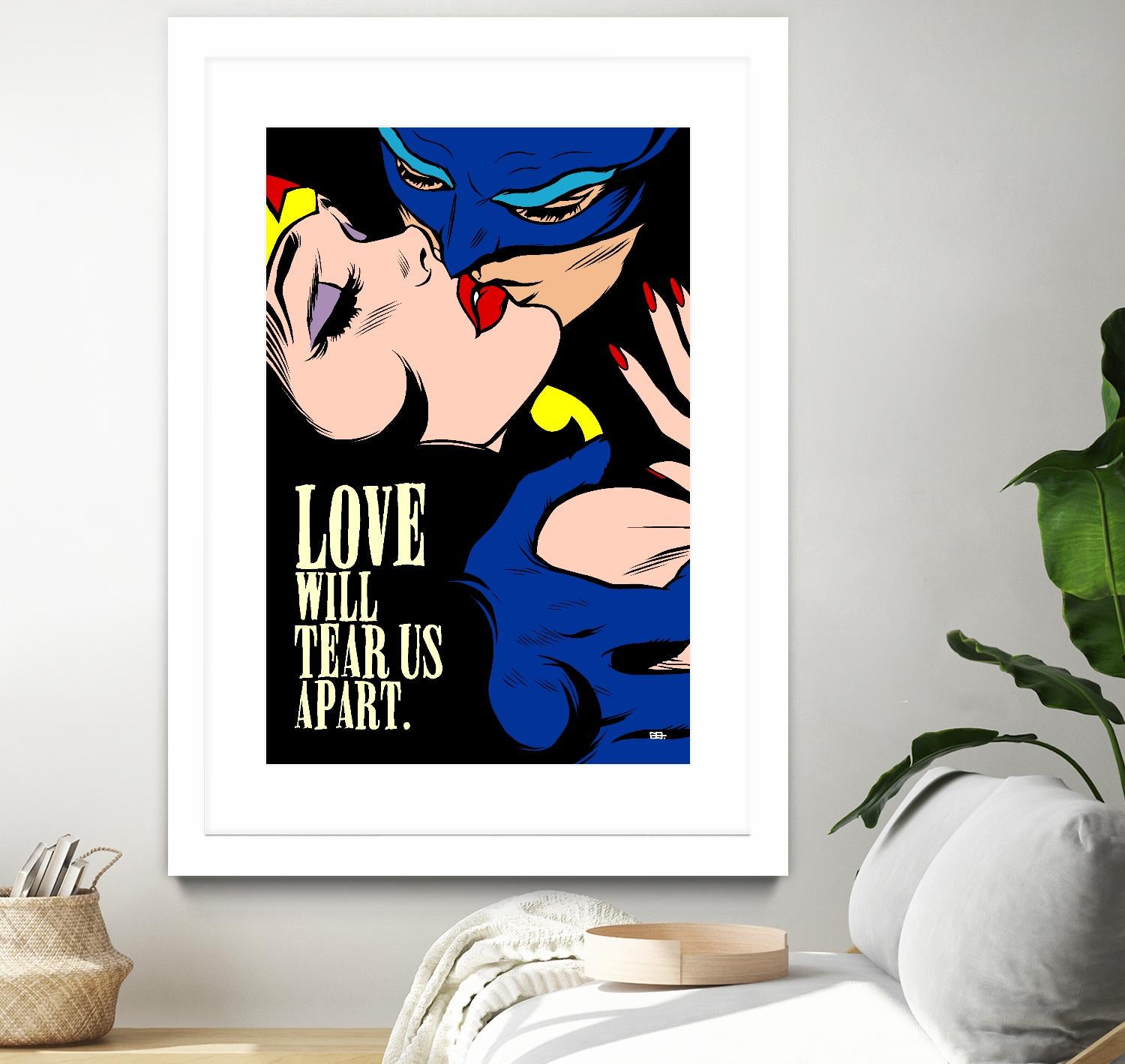 Love Vigilantes by Butcher Billy on GIANT ART - red digital batman kissing