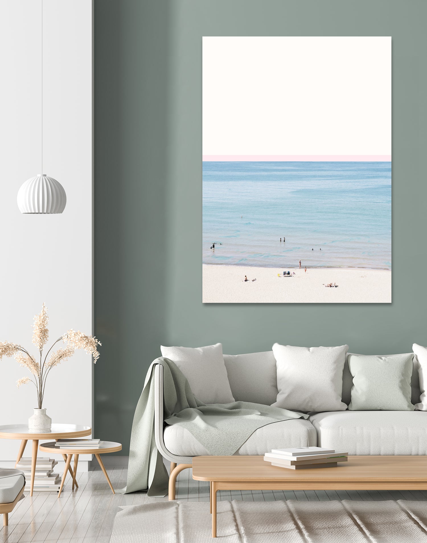 A day at the beach by 83 oranges on GIANT ART - blue coastal beach