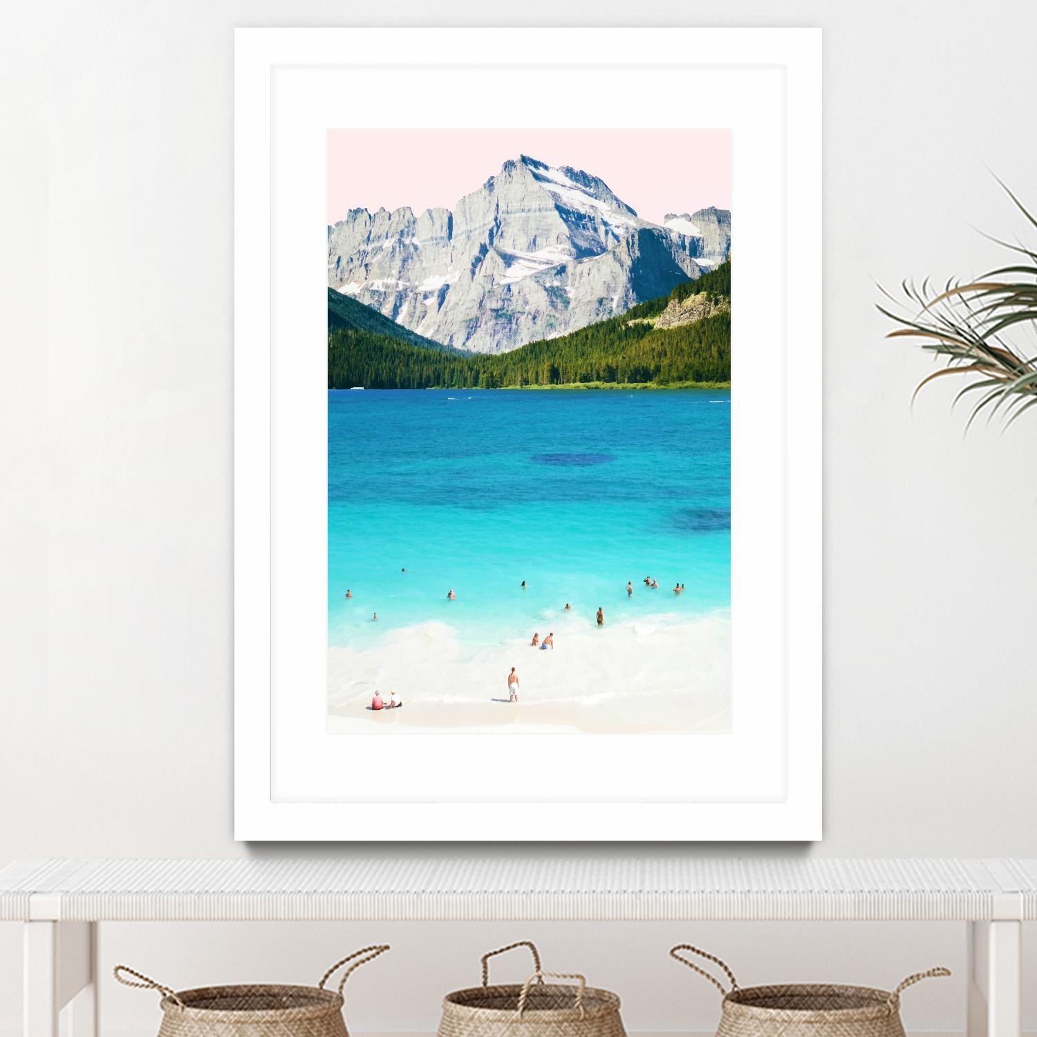 Summer Vibes by 83 Oranges on GIANT ART - blue digital mountain