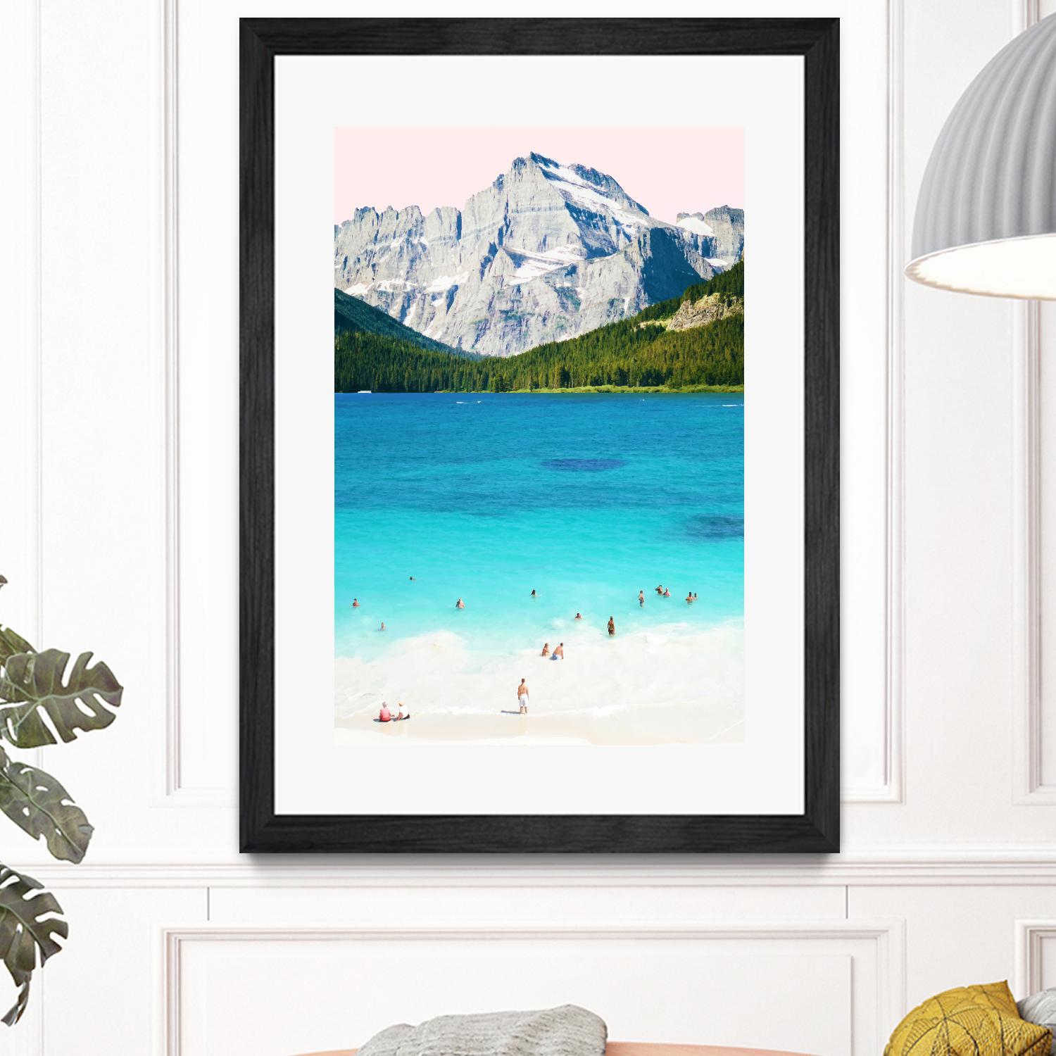 Summer Vibes by 83 Oranges on GIANT ART - blue digital mountain