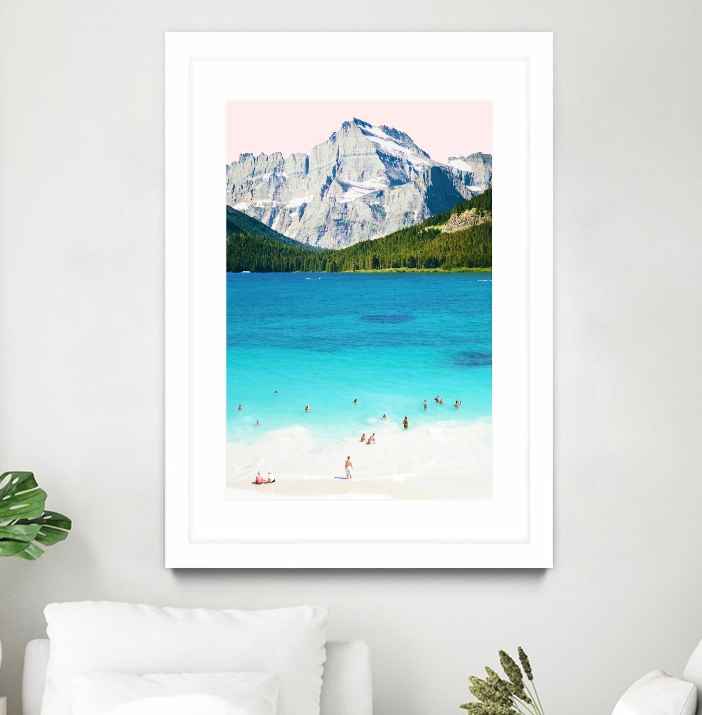 Summer Vibes by 83 Oranges on GIANT ART - blue digital mountain