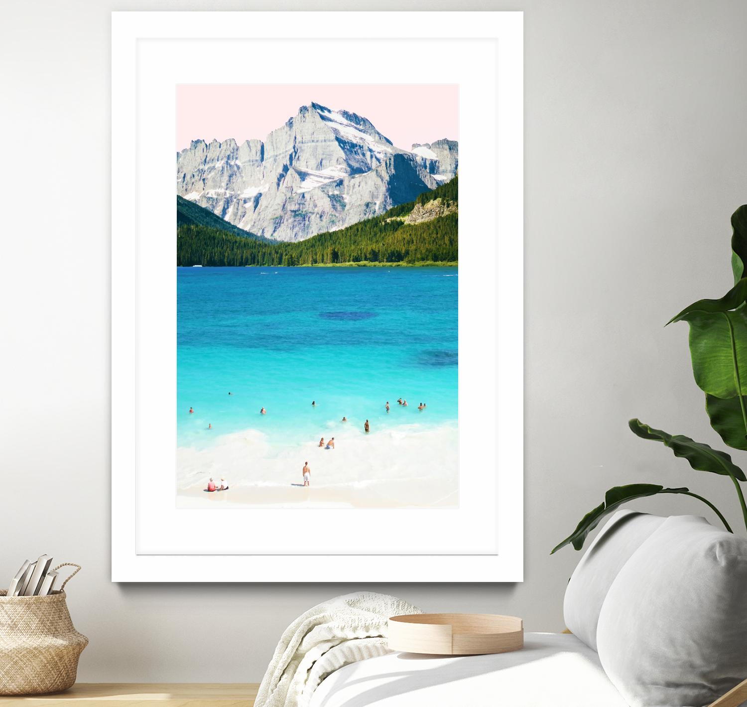 Summer Vibes by 83 Oranges on GIANT ART - blue digital mountain