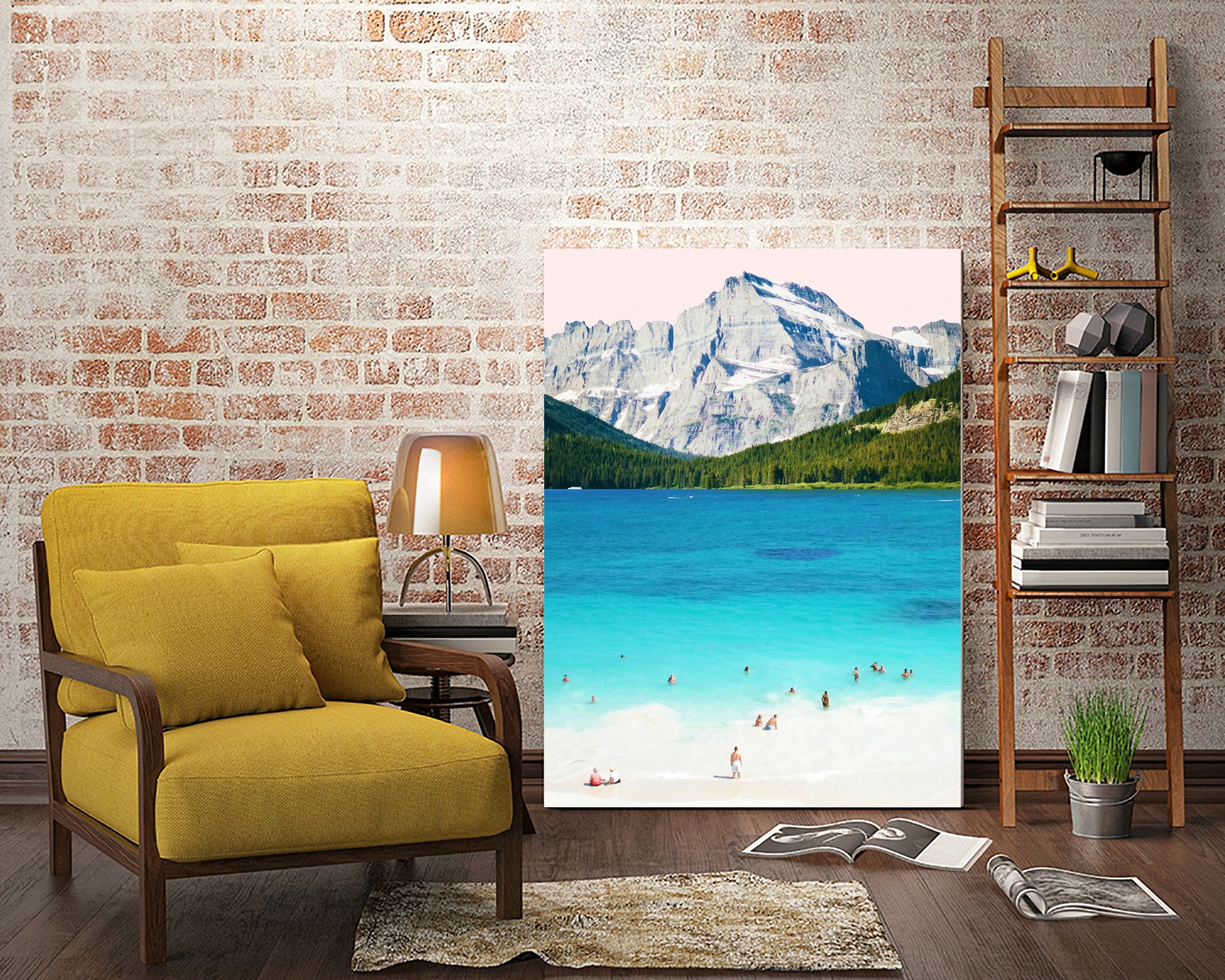 Summer vibes by 83 oranges on GIANT ART - blue digital mountain