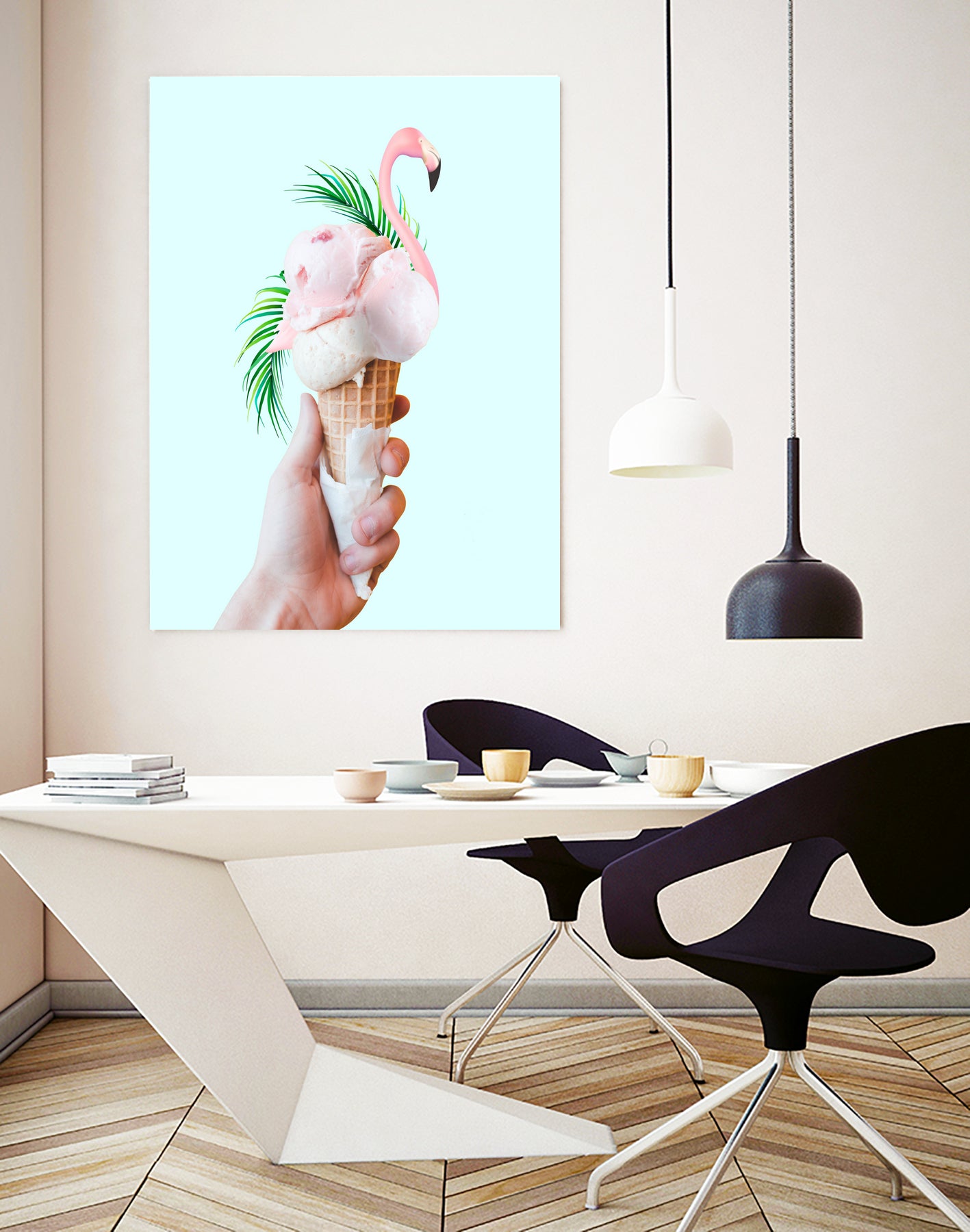 Tropical Ice Cream by 83 oranges on GIANT ART - pink digital