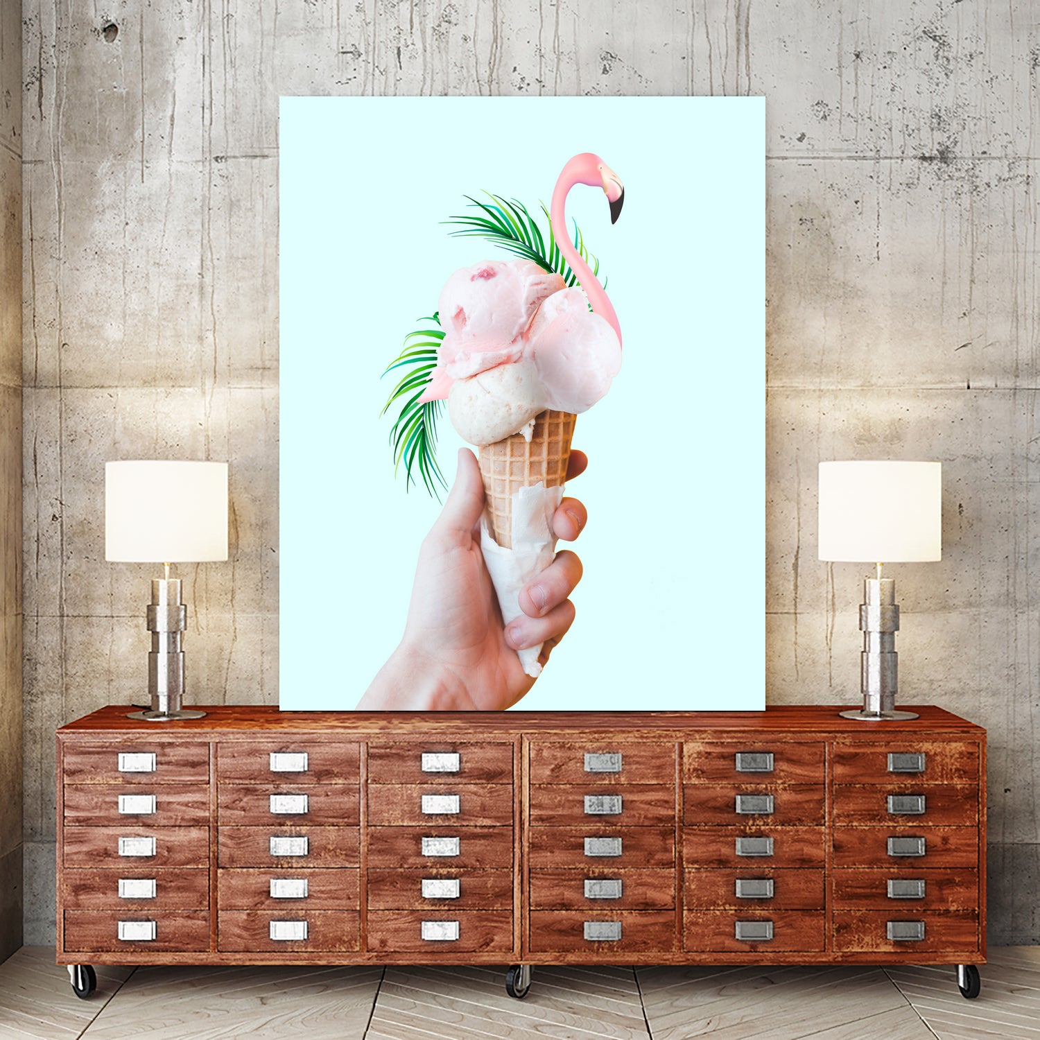 Tropical Ice Cream by 83 oranges on GIANT ART - pink digital