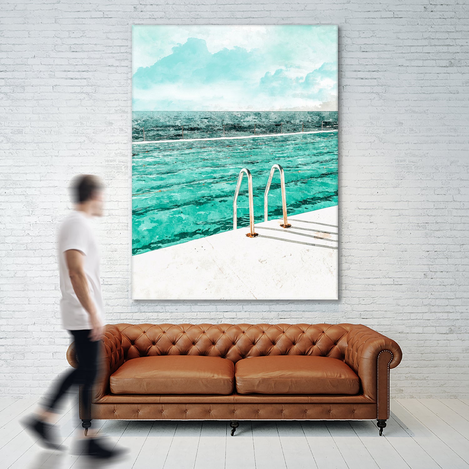 Break Away by 83 Oranges on GIANT ART - bleu digital pool