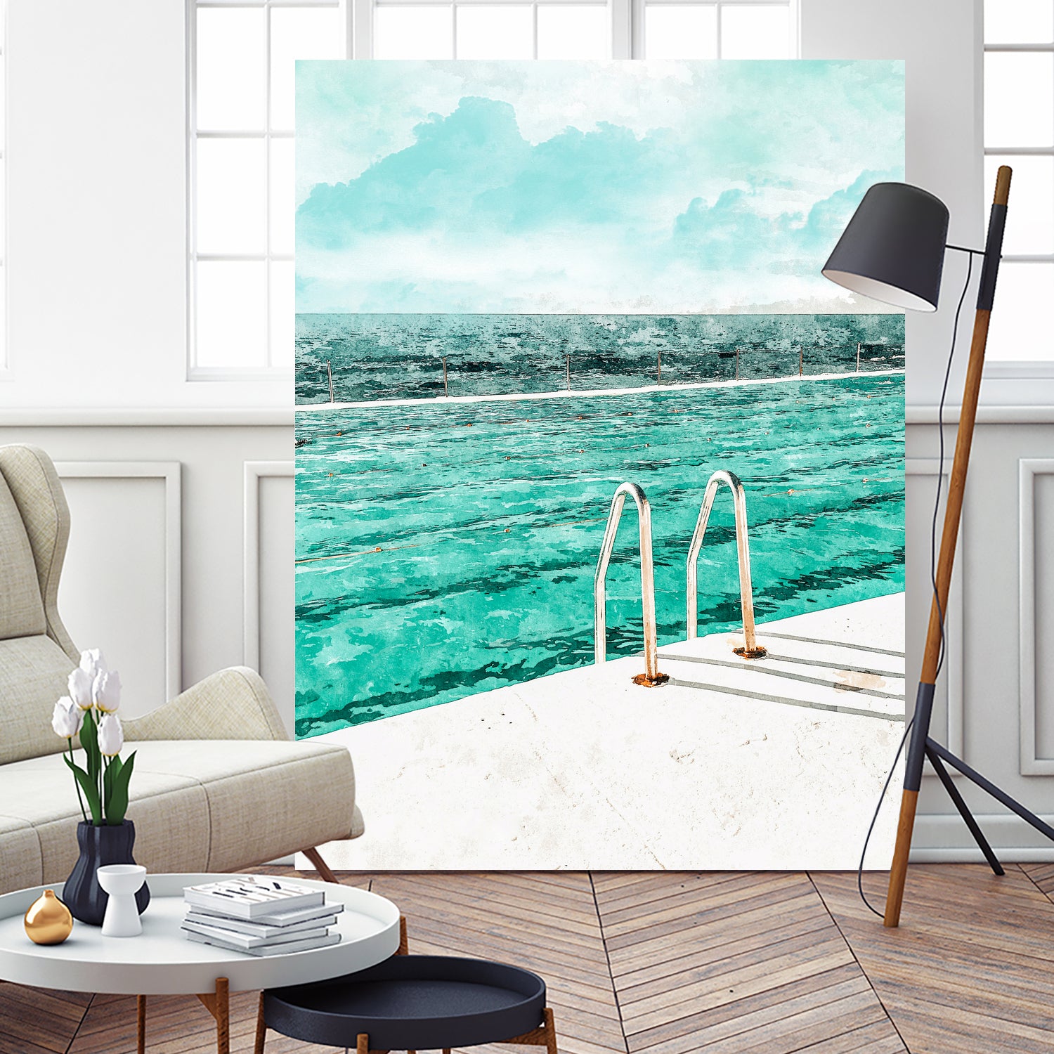 Break Away by 83 Oranges on GIANT ART - bleu digital pool