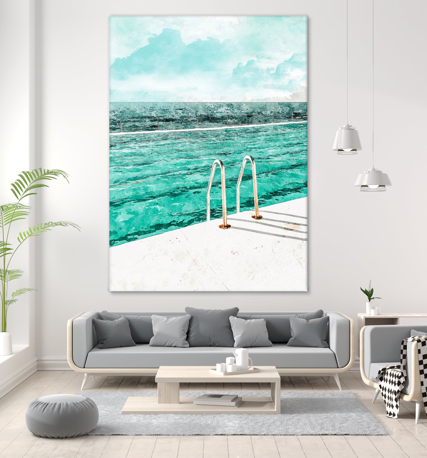 Break Away by 83 Oranges on GIANT ART - bleu digital pool