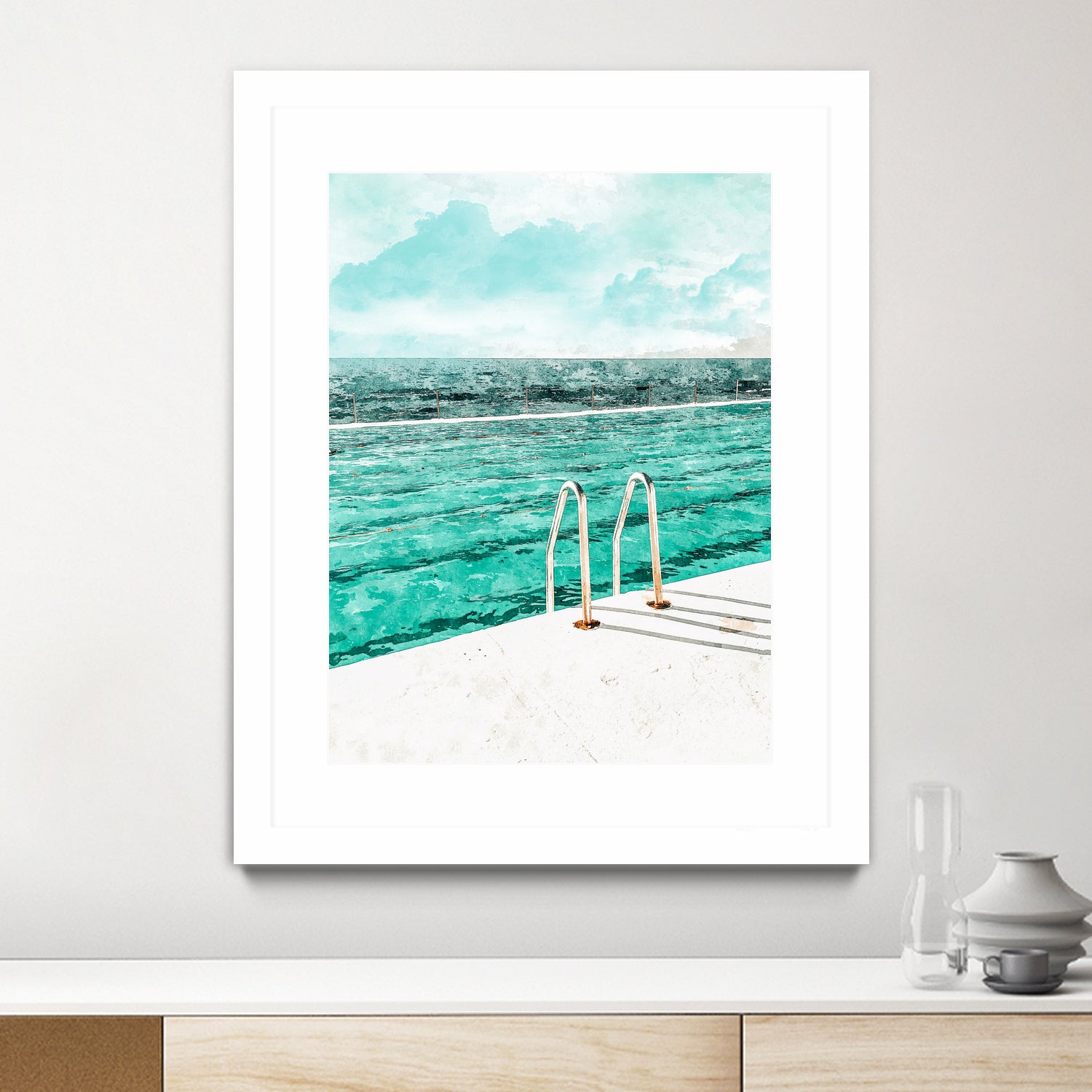 Break Away by 83 Oranges on GIANT ART - bleu digital pool