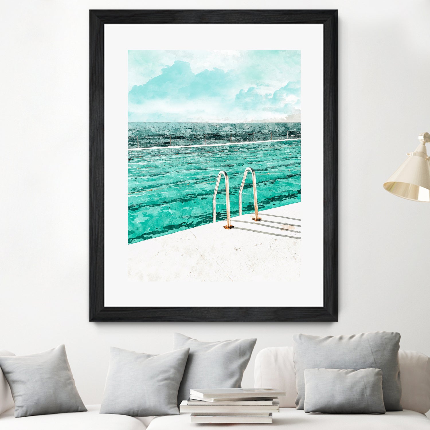 Break Away by 83 Oranges on GIANT ART - bleu digital pool