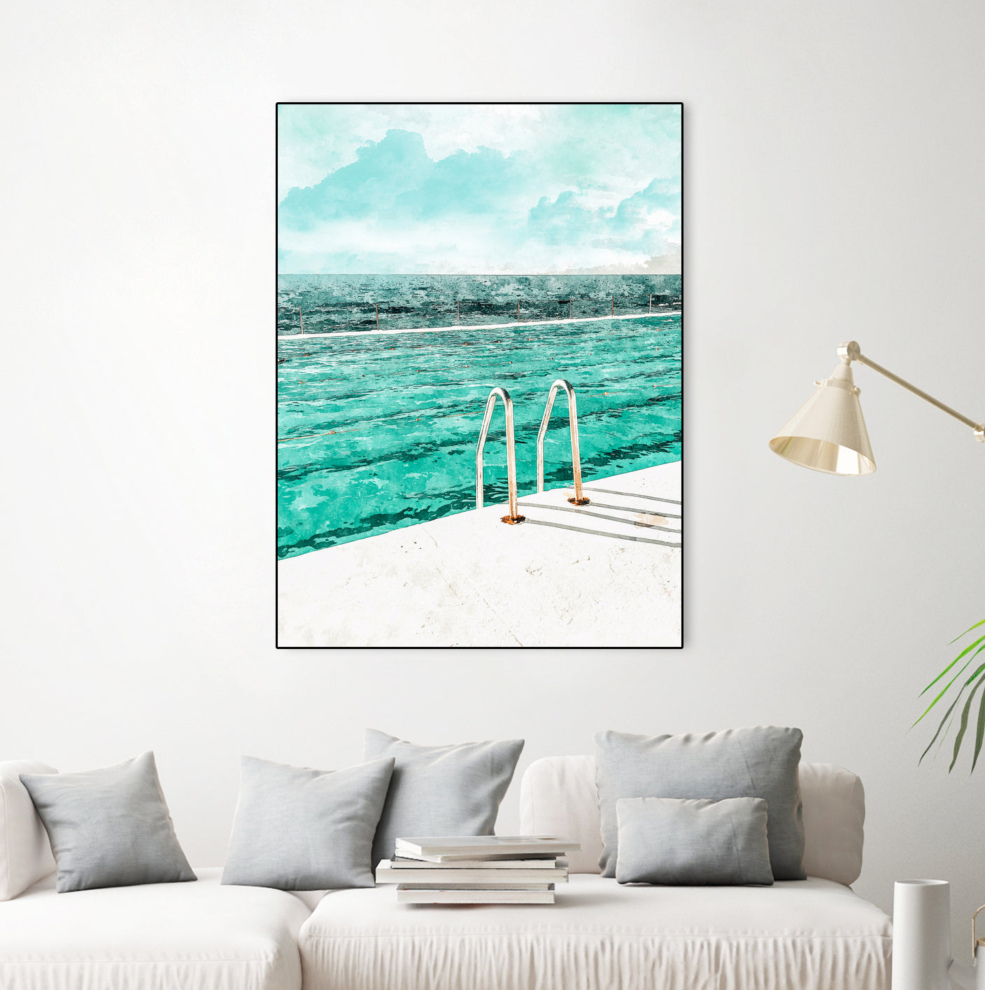 Break Away by 83 Oranges on GIANT ART - bleu digital pool