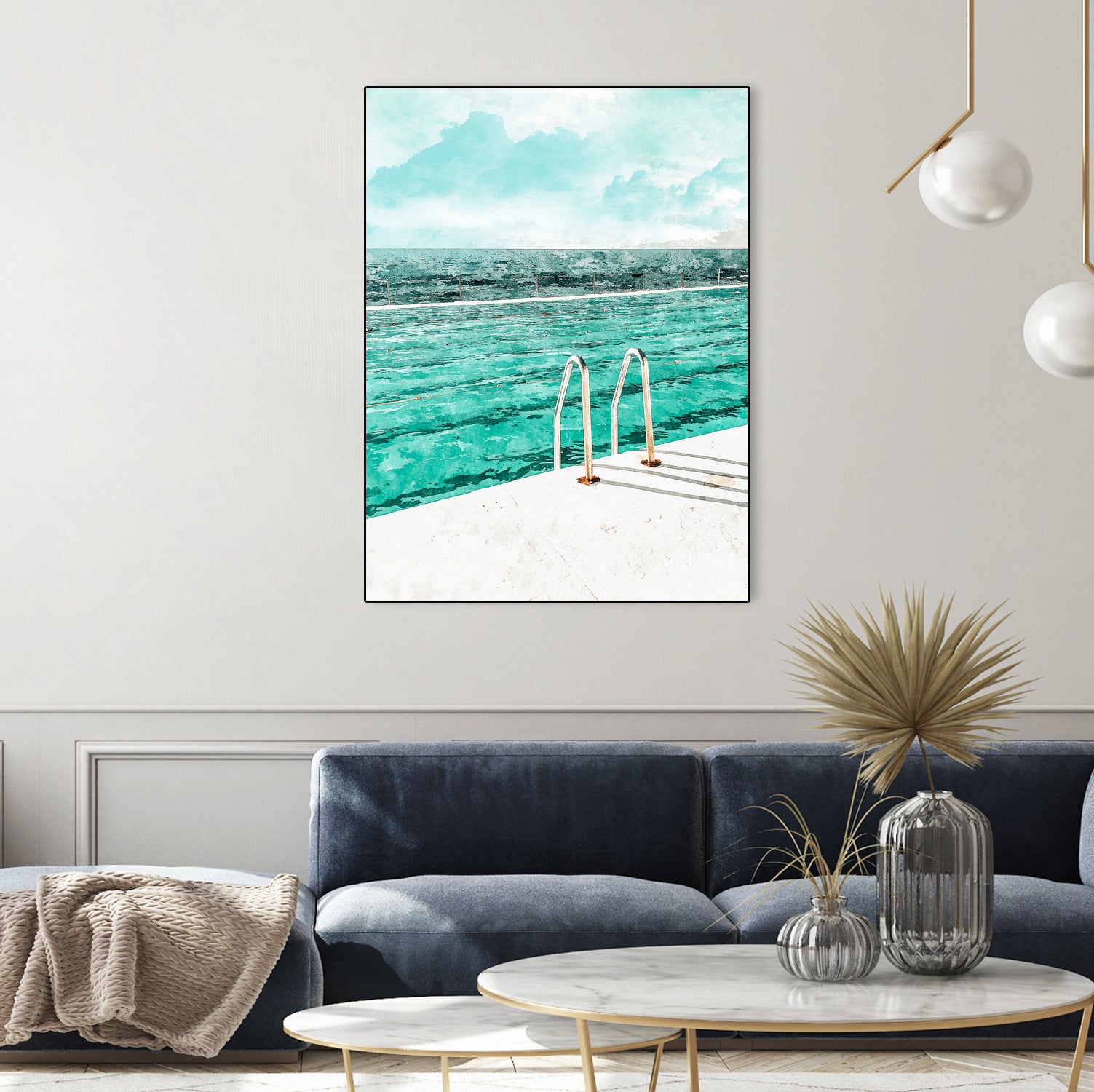 Break Away by 83 Oranges on GIANT ART - bleu digital pool