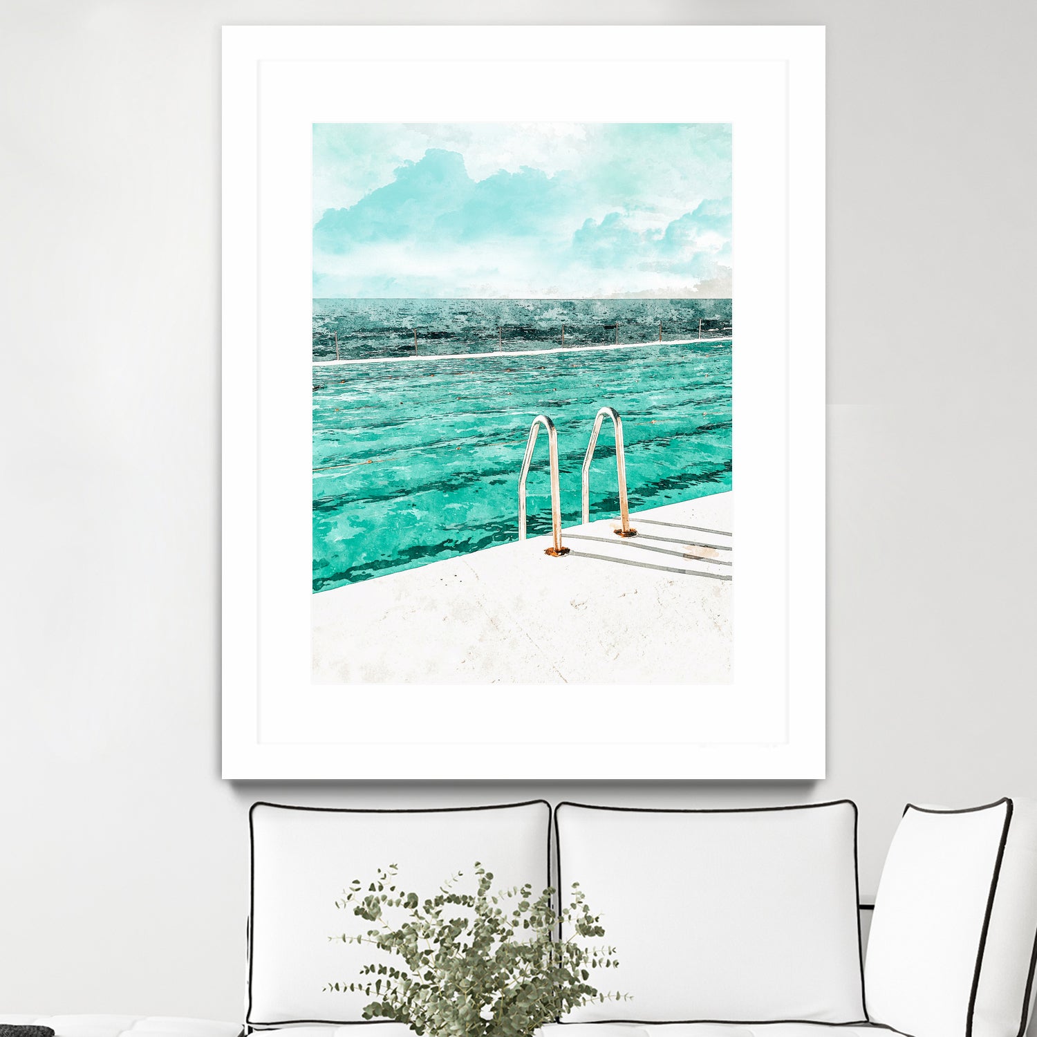 Break Away by 83 Oranges on GIANT ART - bleu digital pool