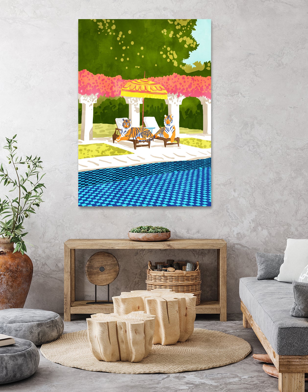 Tiger Vacay by 83 Oranges on GIANT ART - orange digital