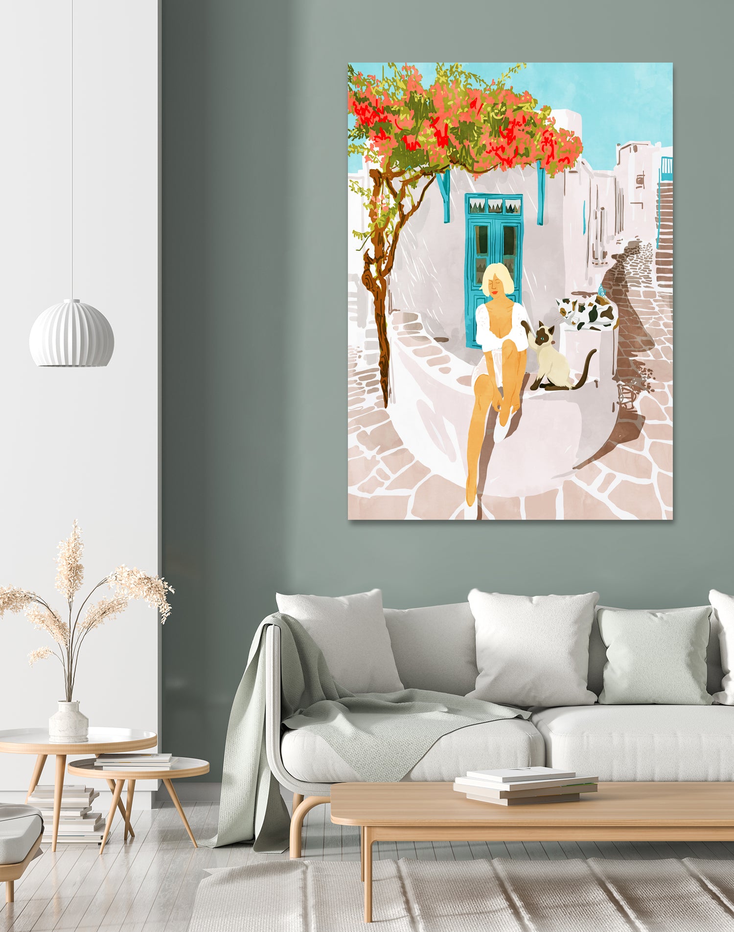Greek Vacay by 83 Orange on GIANT ART - orange costal vacation