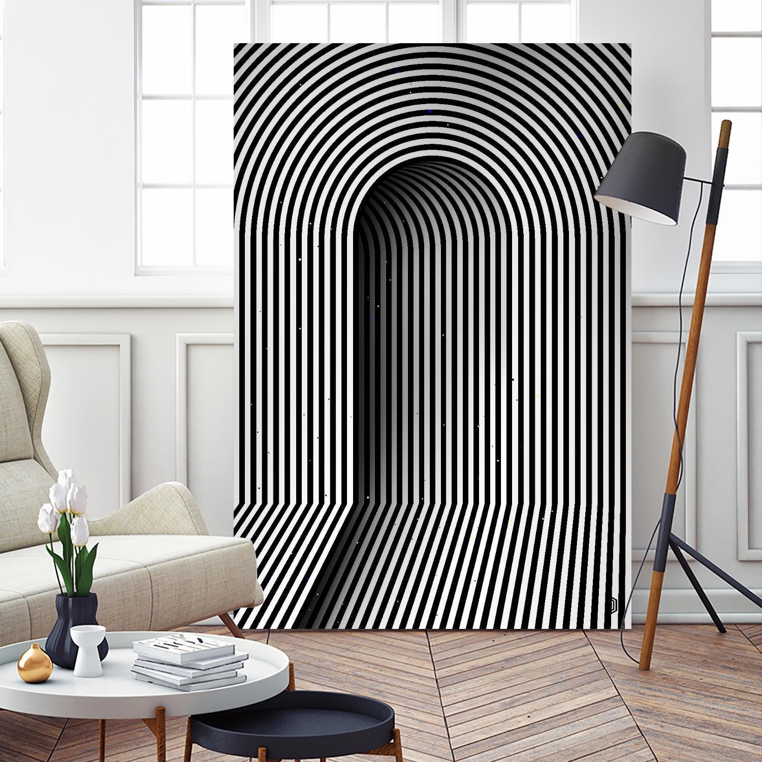 Hidden door by Divin Creador on GIANT ART - white black & white