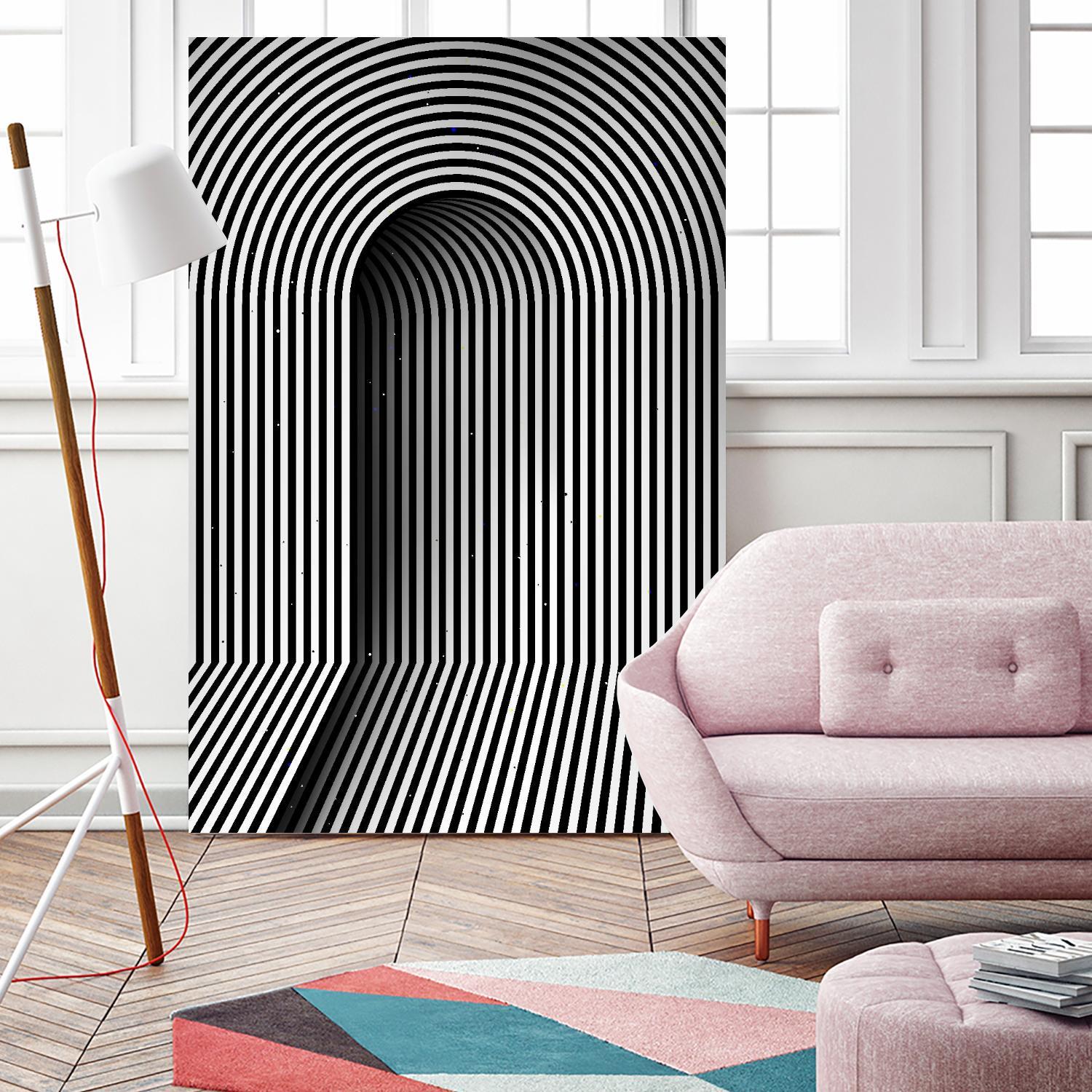 Hidden door by Divin Creador on GIANT ART - white black & white