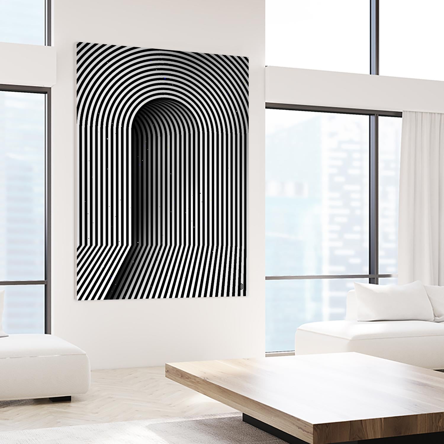 Hidden door by Divin Creador on GIANT ART - white black & white