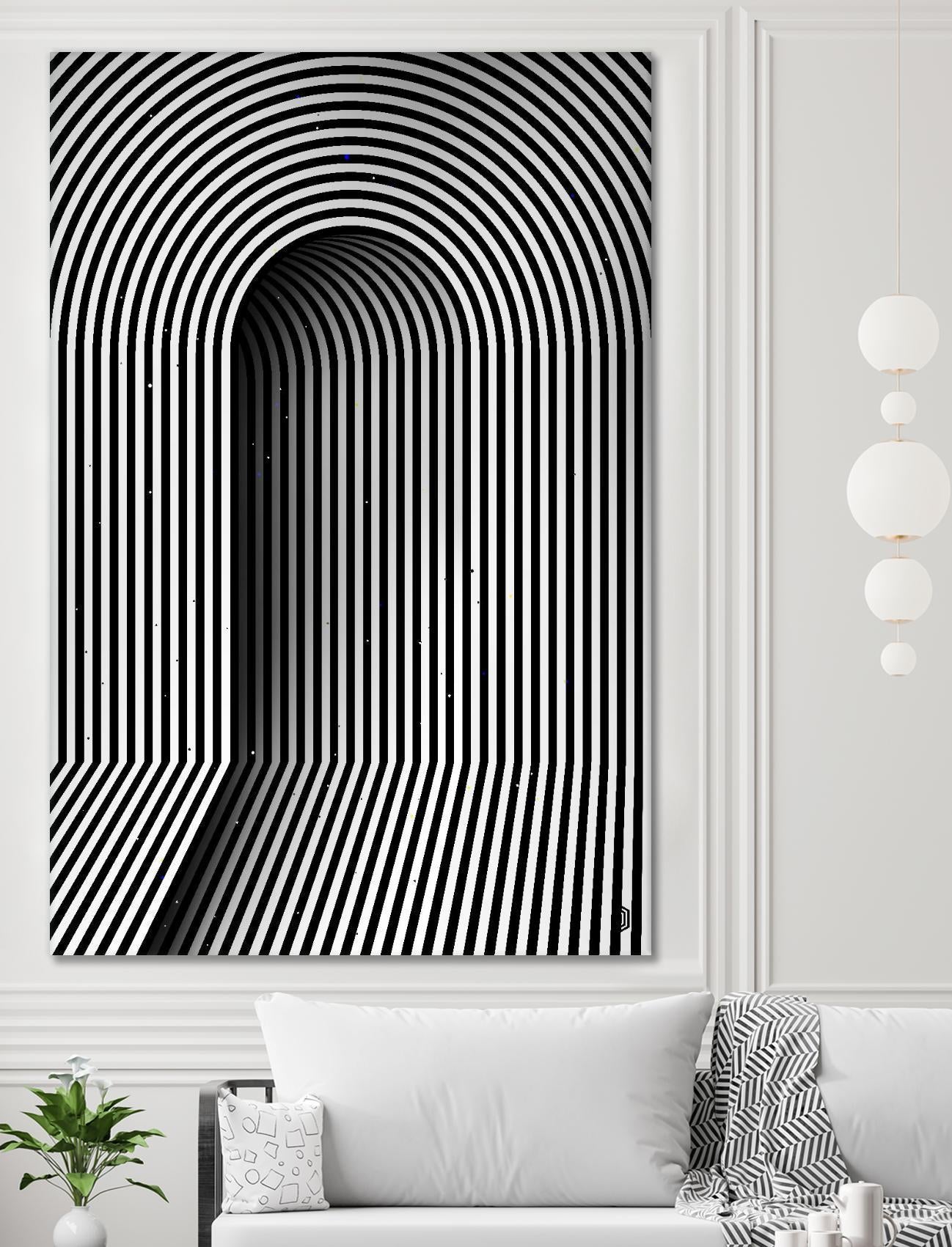 Hidden door by Divin Creador on GIANT ART - white black & white