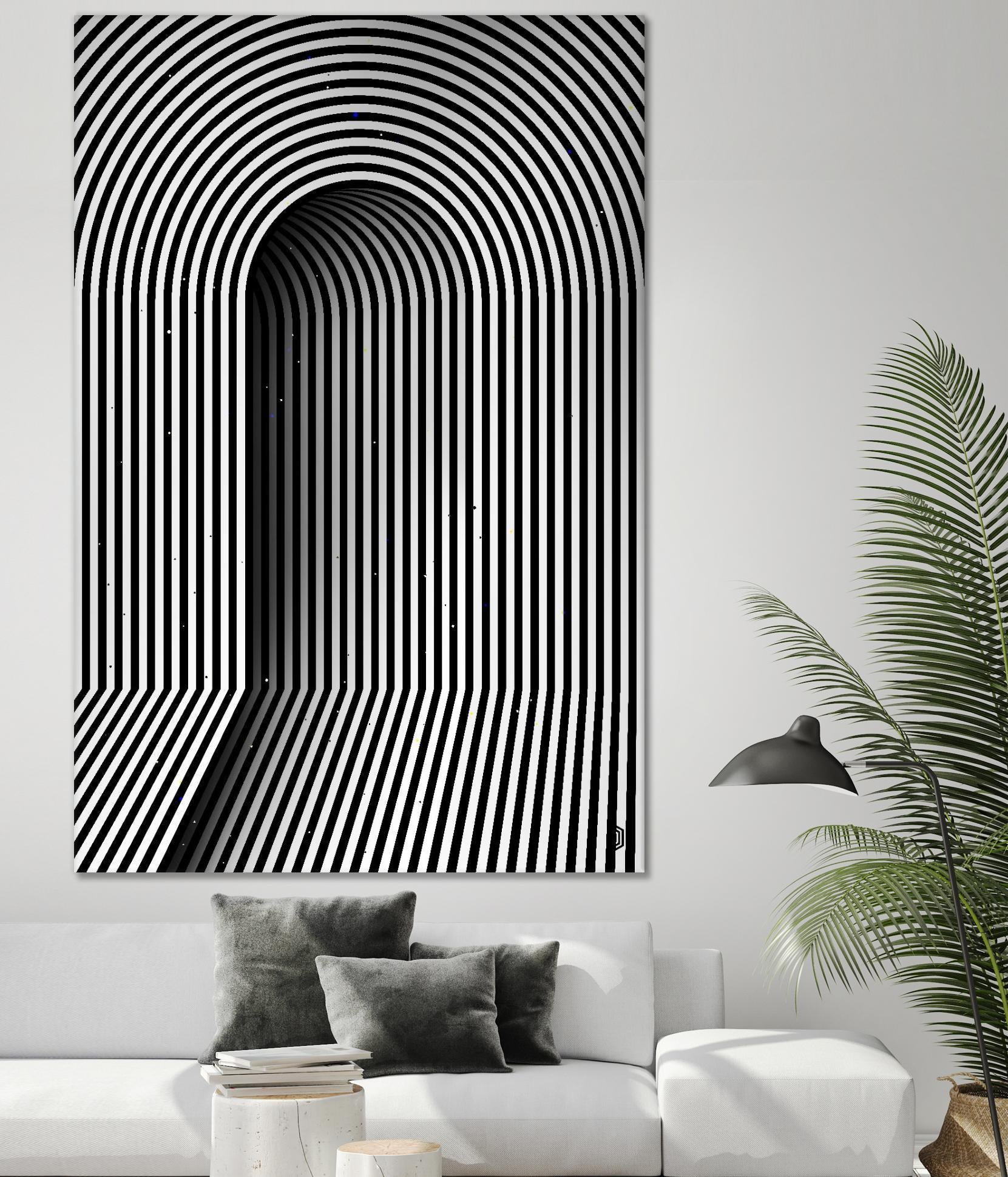 Hidden door by Divin Creador on GIANT ART - white black & white