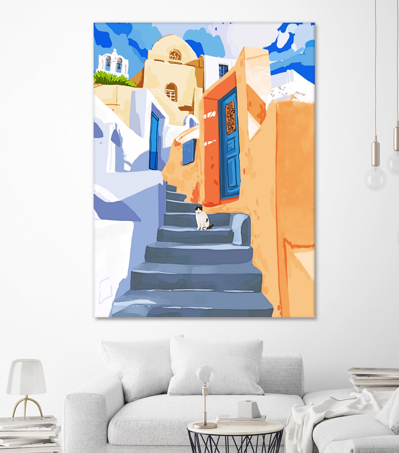 Cat in Greece by 83 Oranges on GIANT ART - orange digital greece