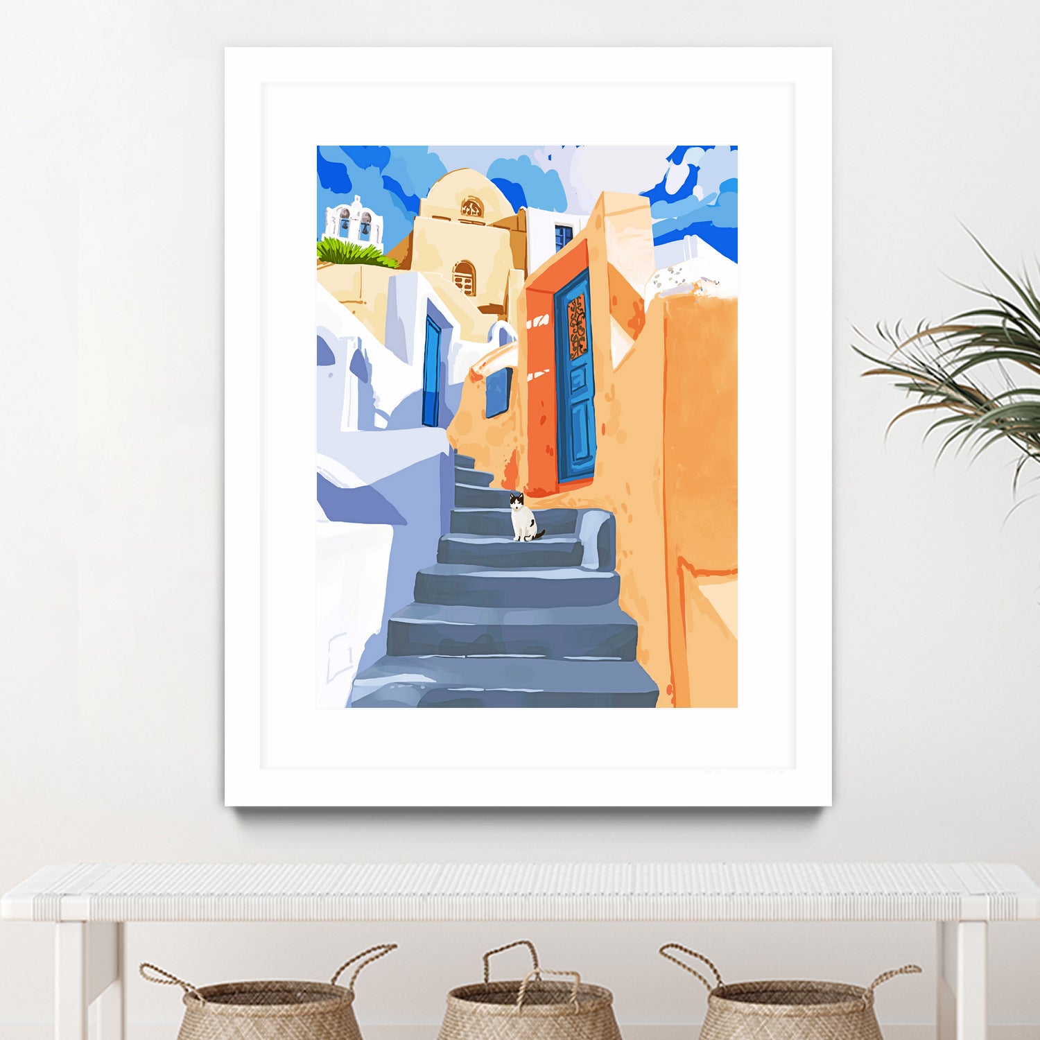 Cat in Greece by 83 Oranges on GIANT ART - orange digital greece