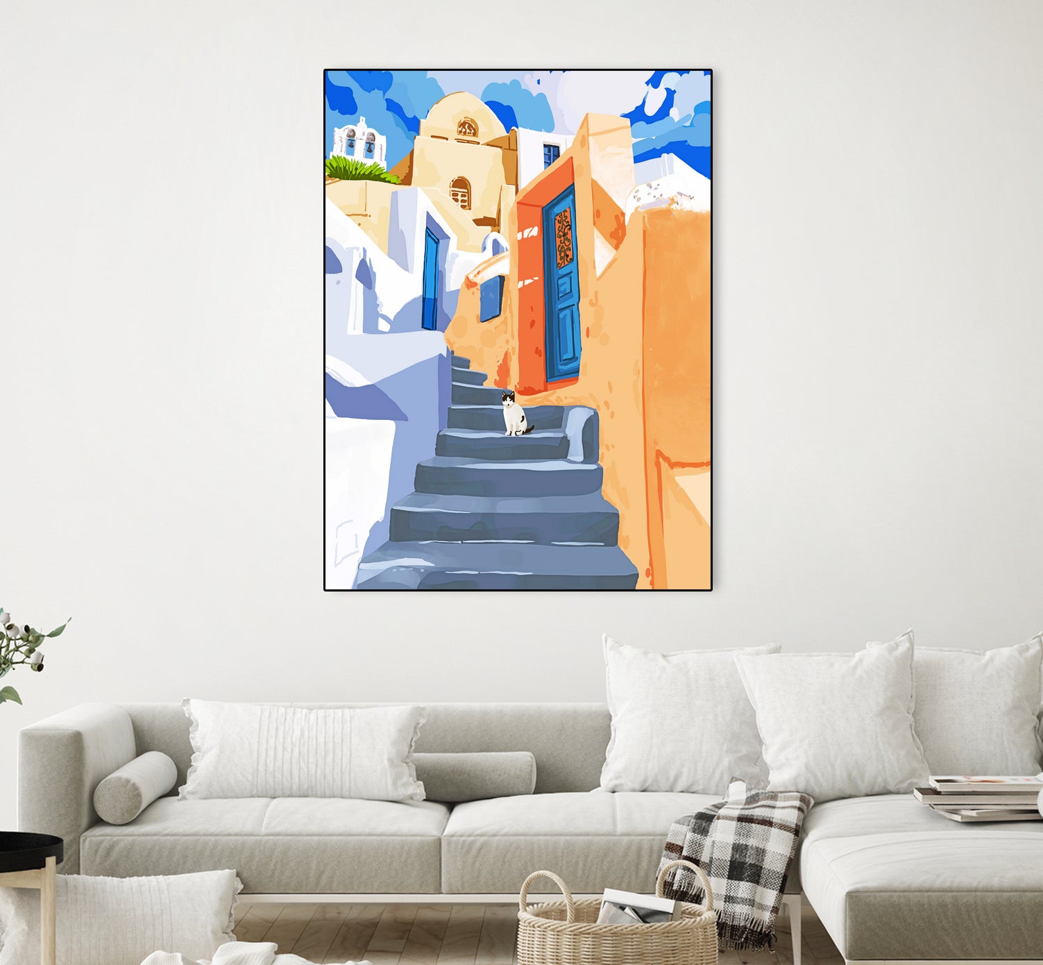 Cat in Greece by 83 Oranges on GIANT ART - orange digital greece