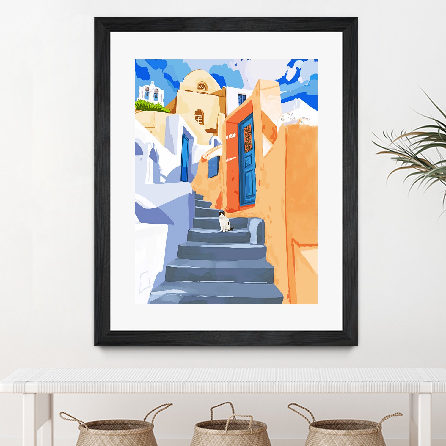 Cat in Greece by 83 Oranges on GIANT ART - orange digital greece