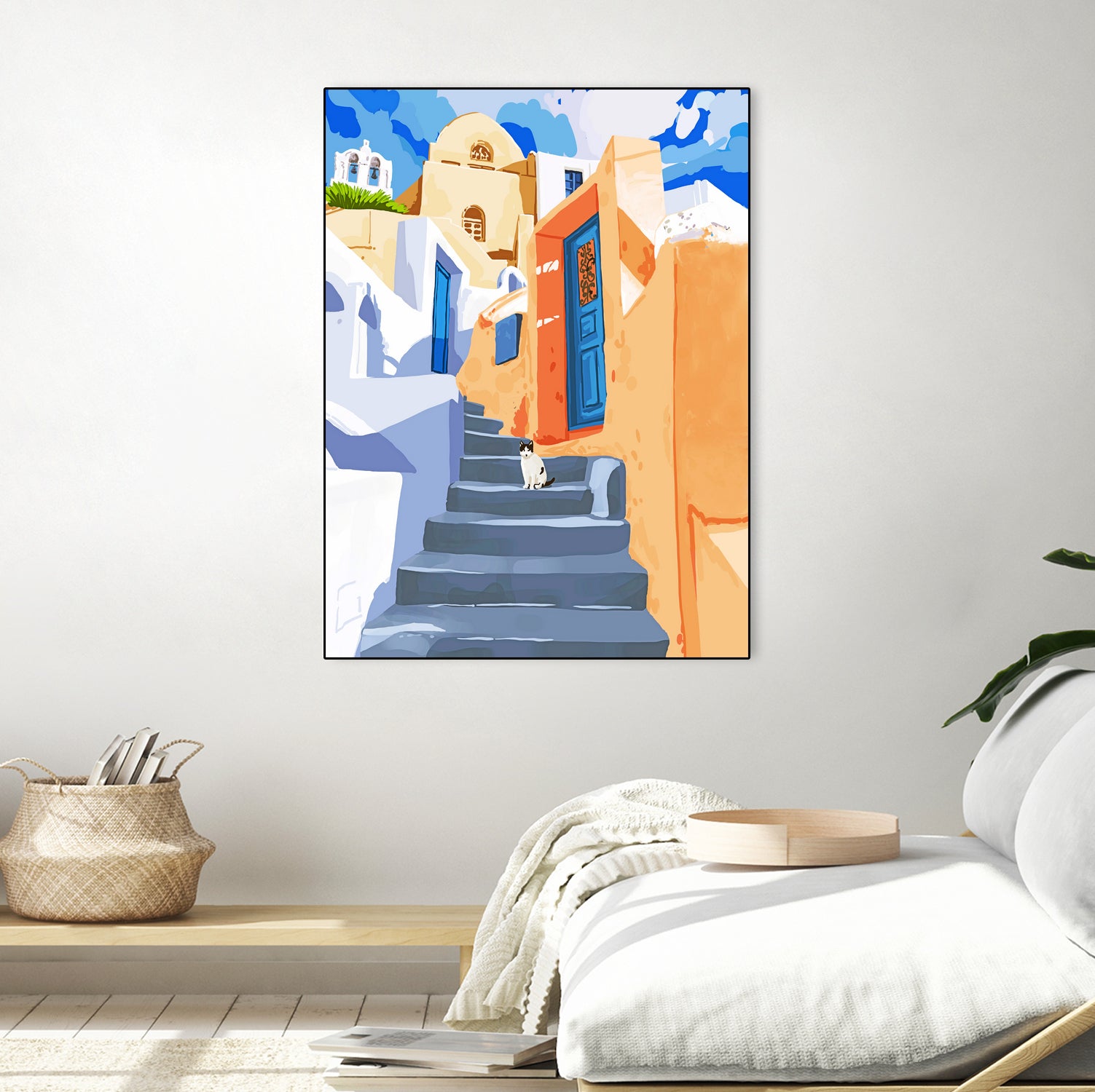 Cat in Greece by 83 Oranges on GIANT ART - orange digital greece