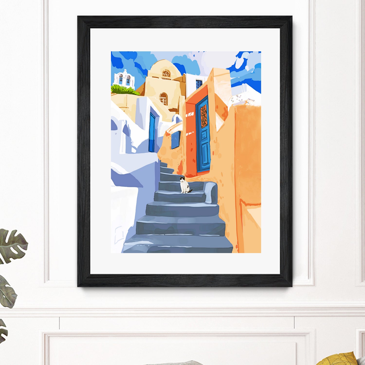 Cat in Greece by 83 Oranges on GIANT ART - orange digital greece