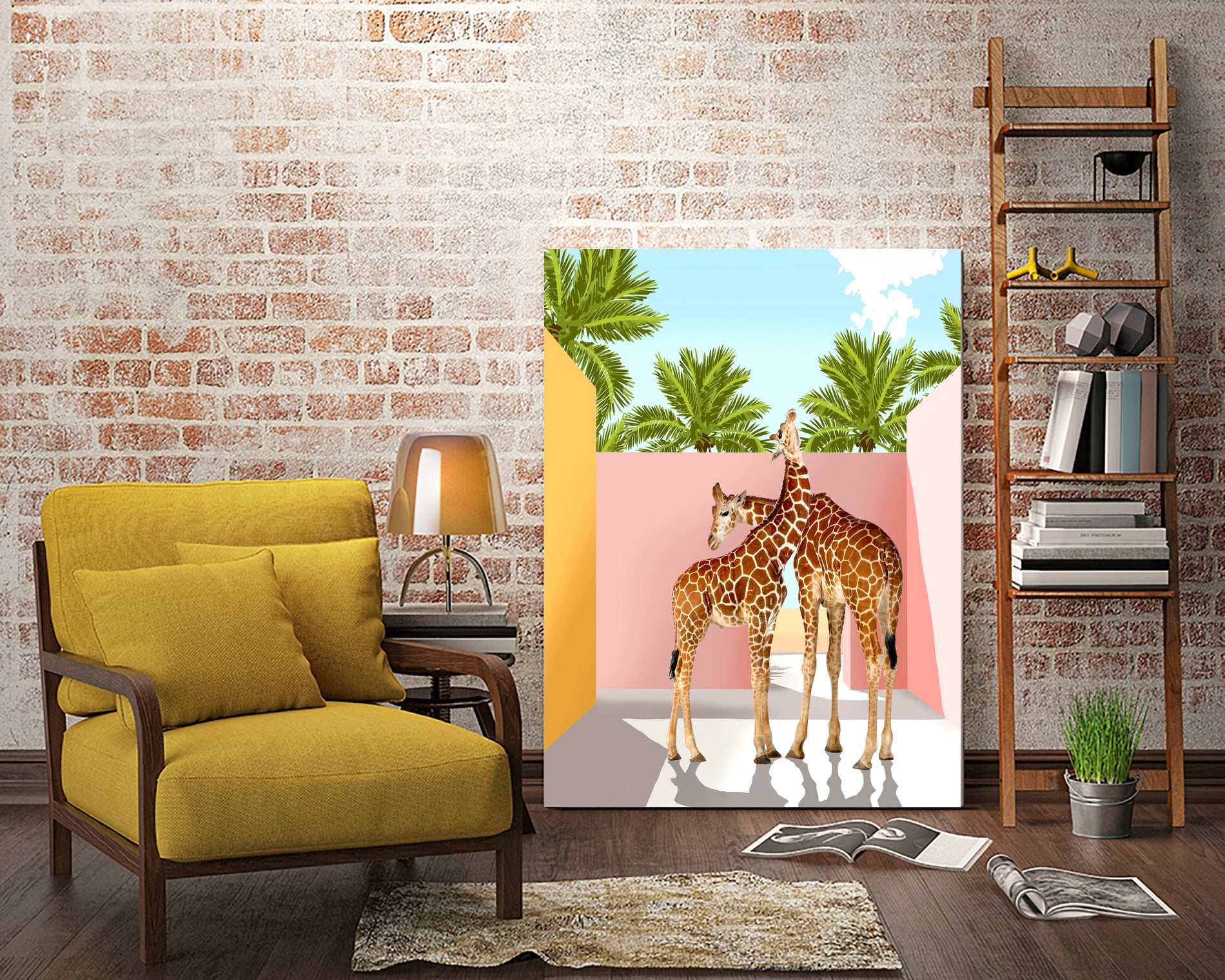 Giraffe Villa by 83 oranges on GIANT ART - multi digital giraffe
