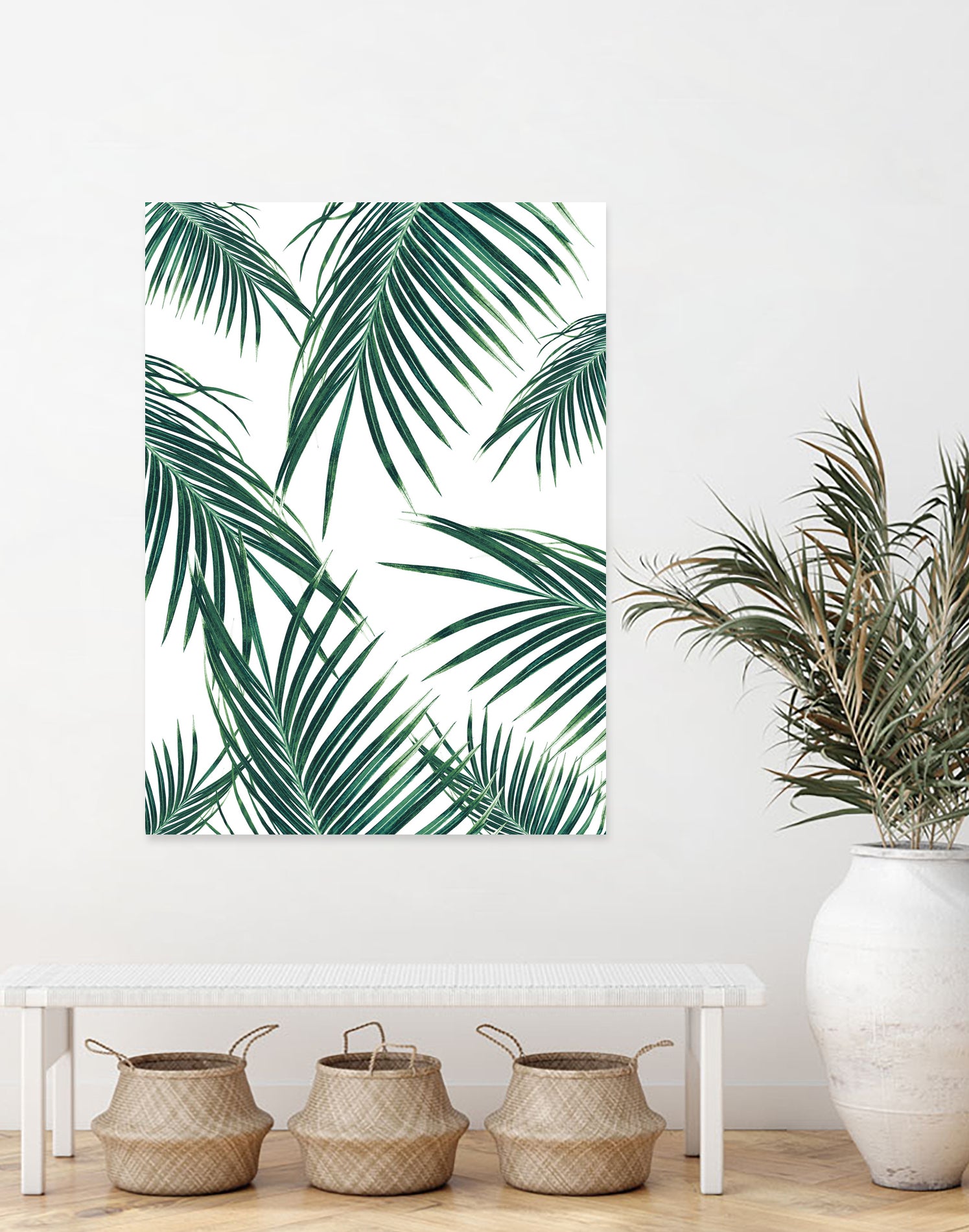 Green Palm Leaves Dream #2 #tropical #decor #art by Anita & Bella Jantz on GIANT ART - green photo illustration