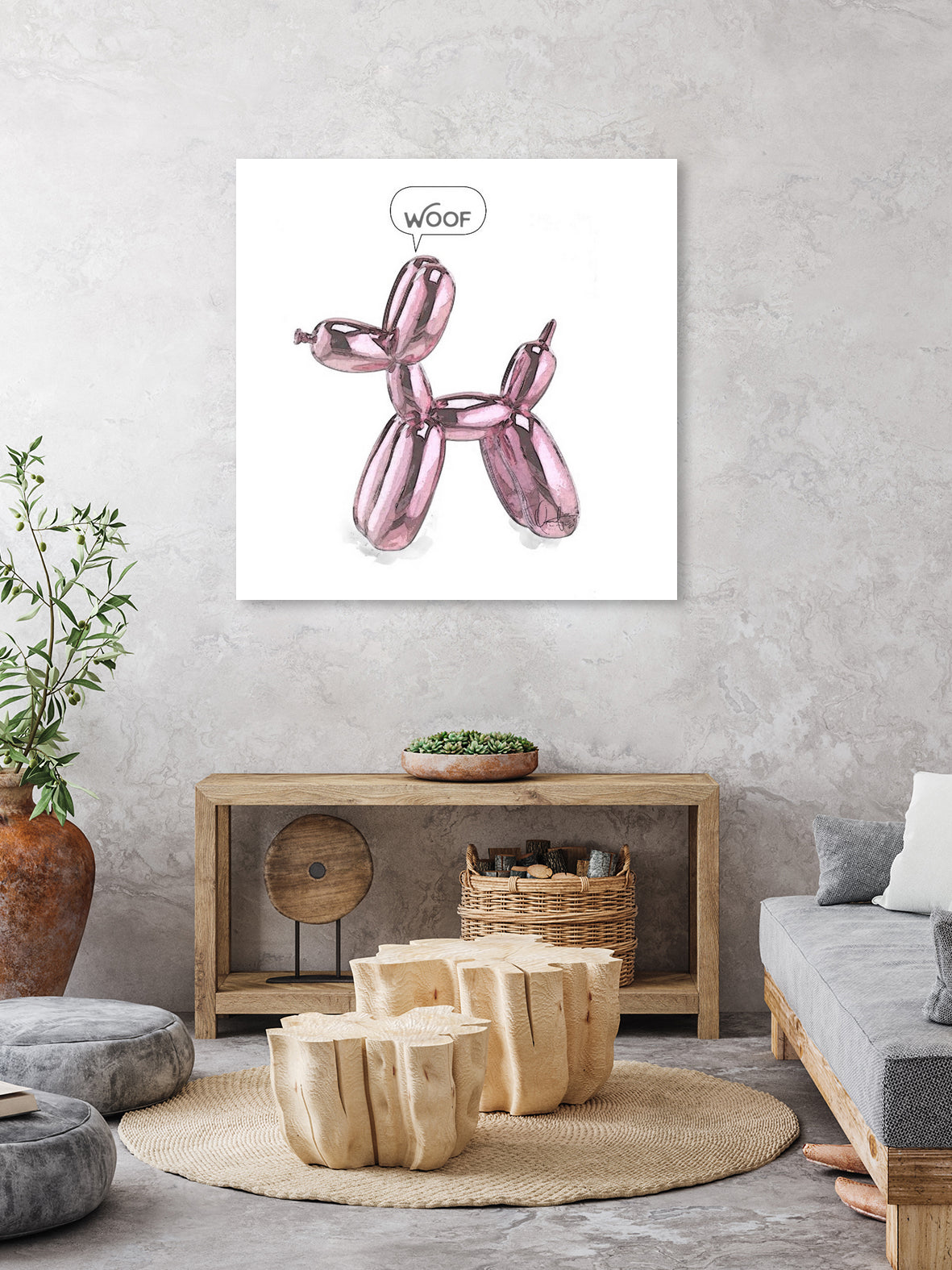 Wolfy by Oriana Cordero on GIANT ART - pink vector illustration