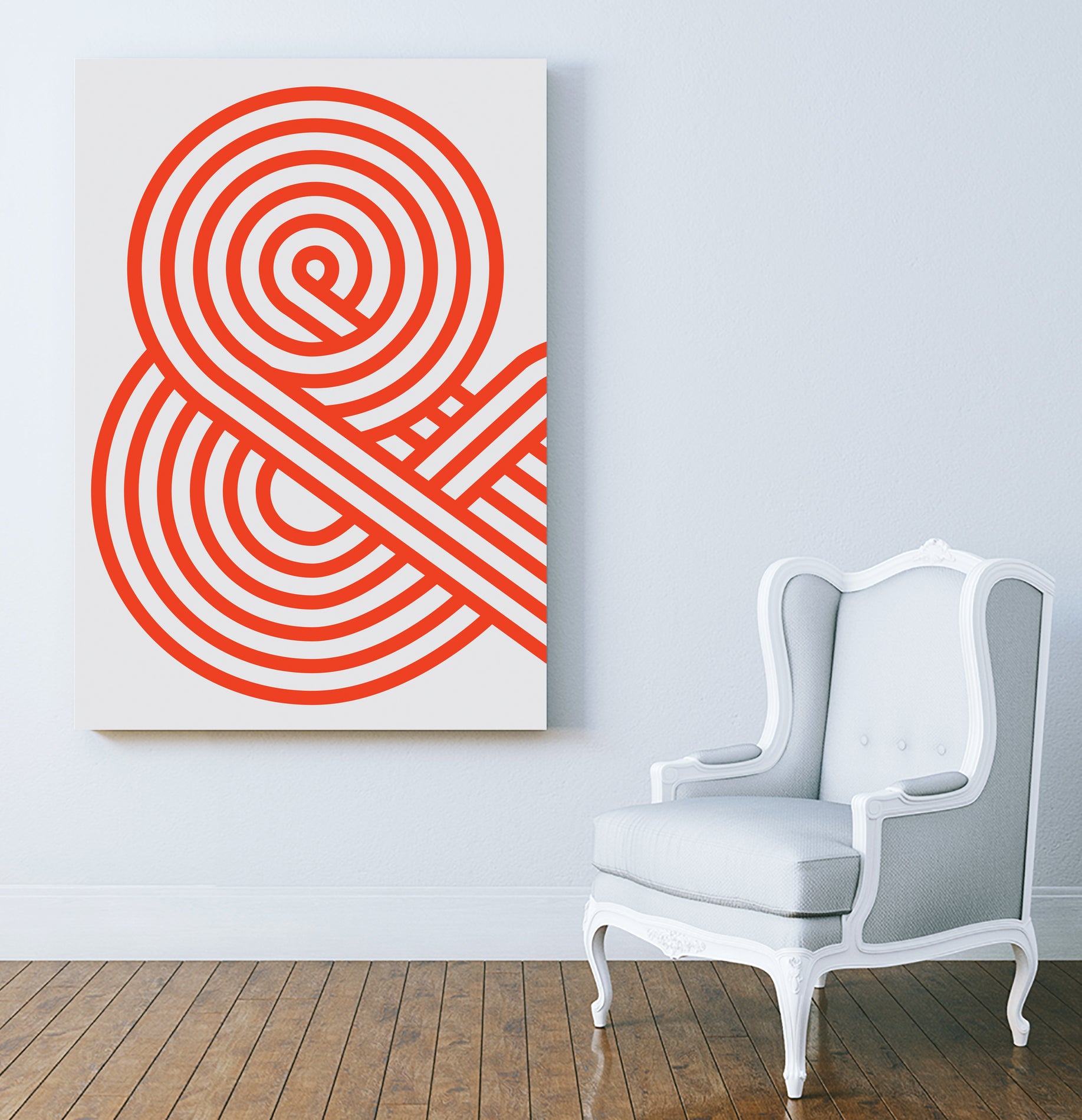 Track & Field by David Rhodes on GIANT ART - red typography